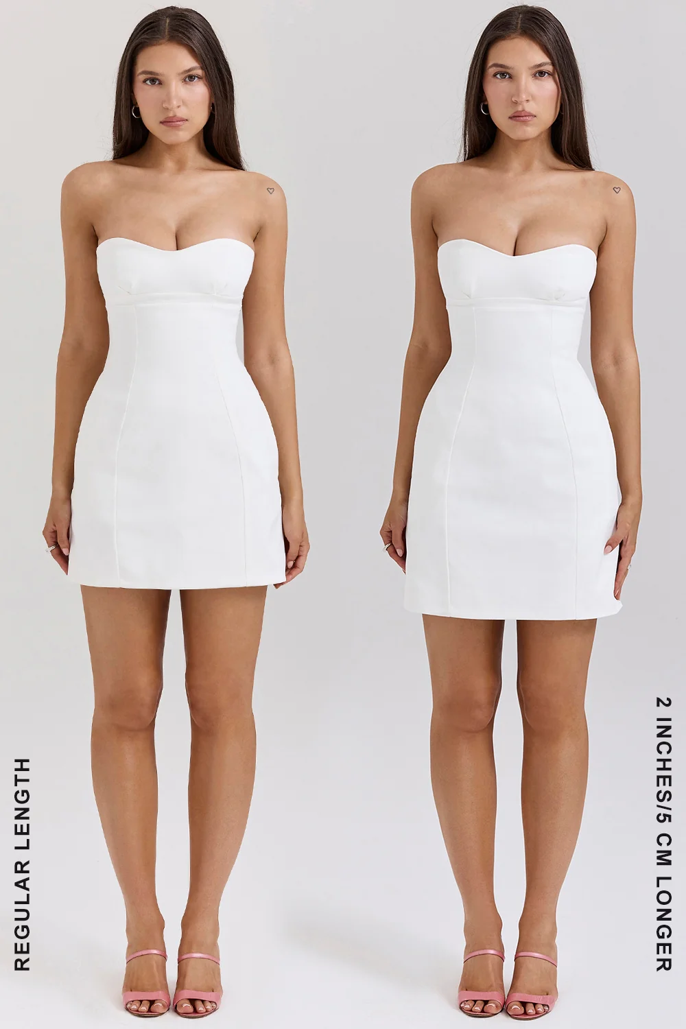 white strapless twill mini dress - luluinthesky