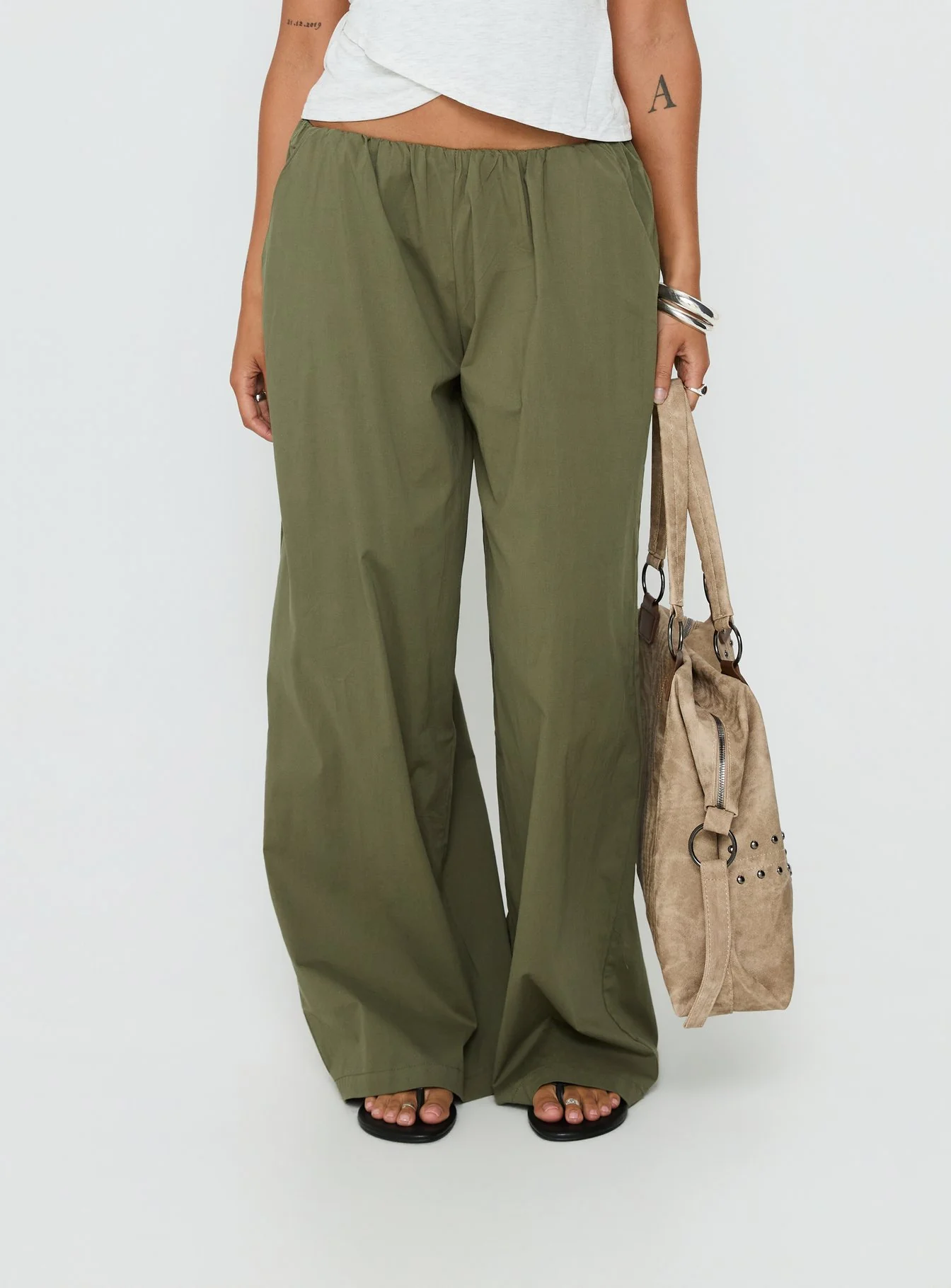 Lunea Concealed Waistband Pants Khaki