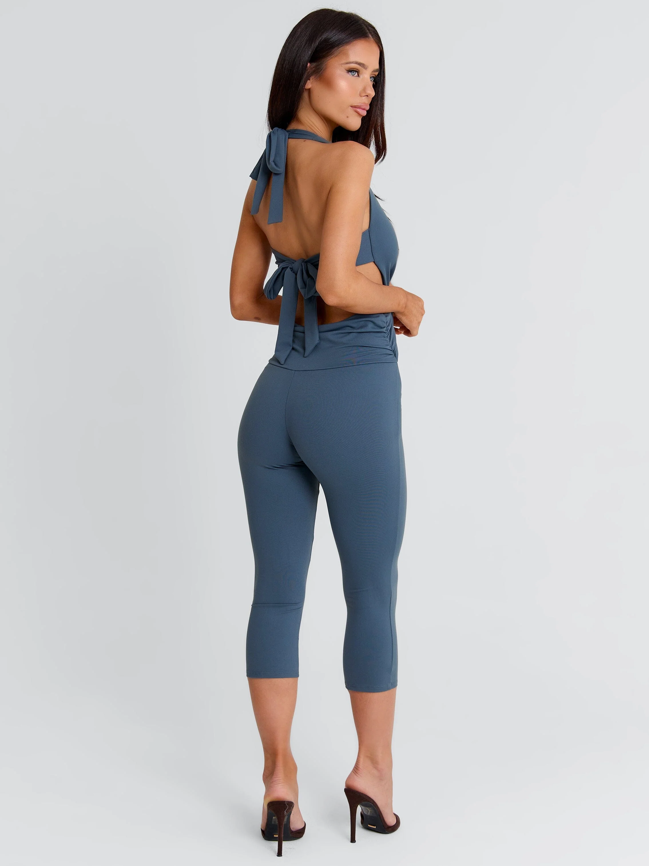 Eugenia Capri Jumpsuit Slate
