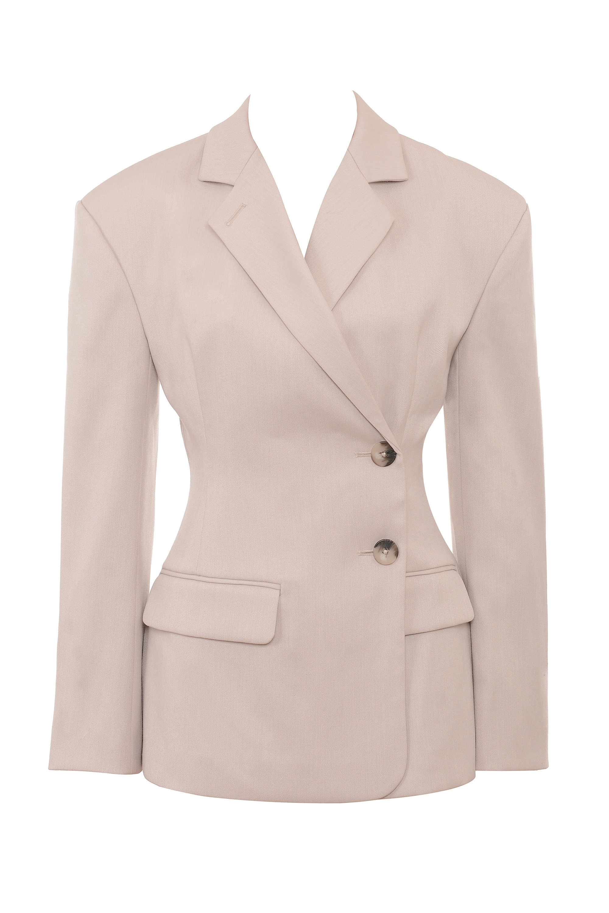 Beige Hourglass Blazer