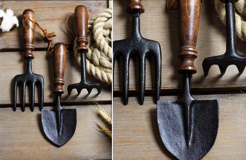 Cast Iron Garden Tools  Set of 3