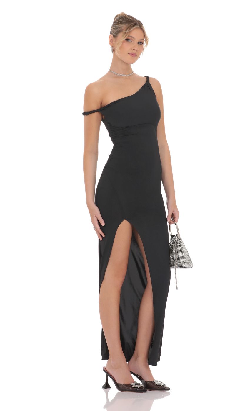 Twist Off Should Maxi Dress in Black