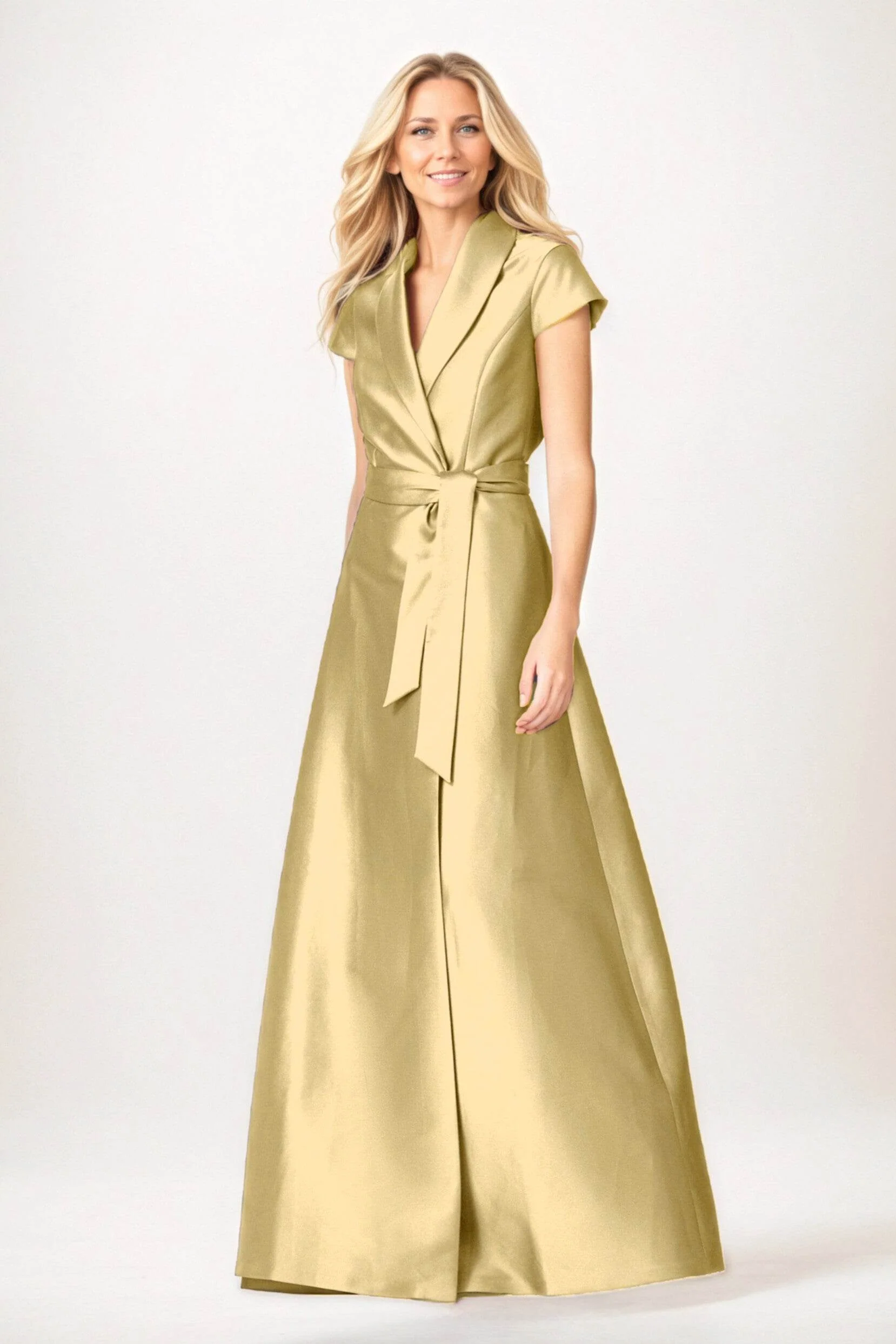 A-Line Maxi Satin Mother of the Bride Dresses CM0401