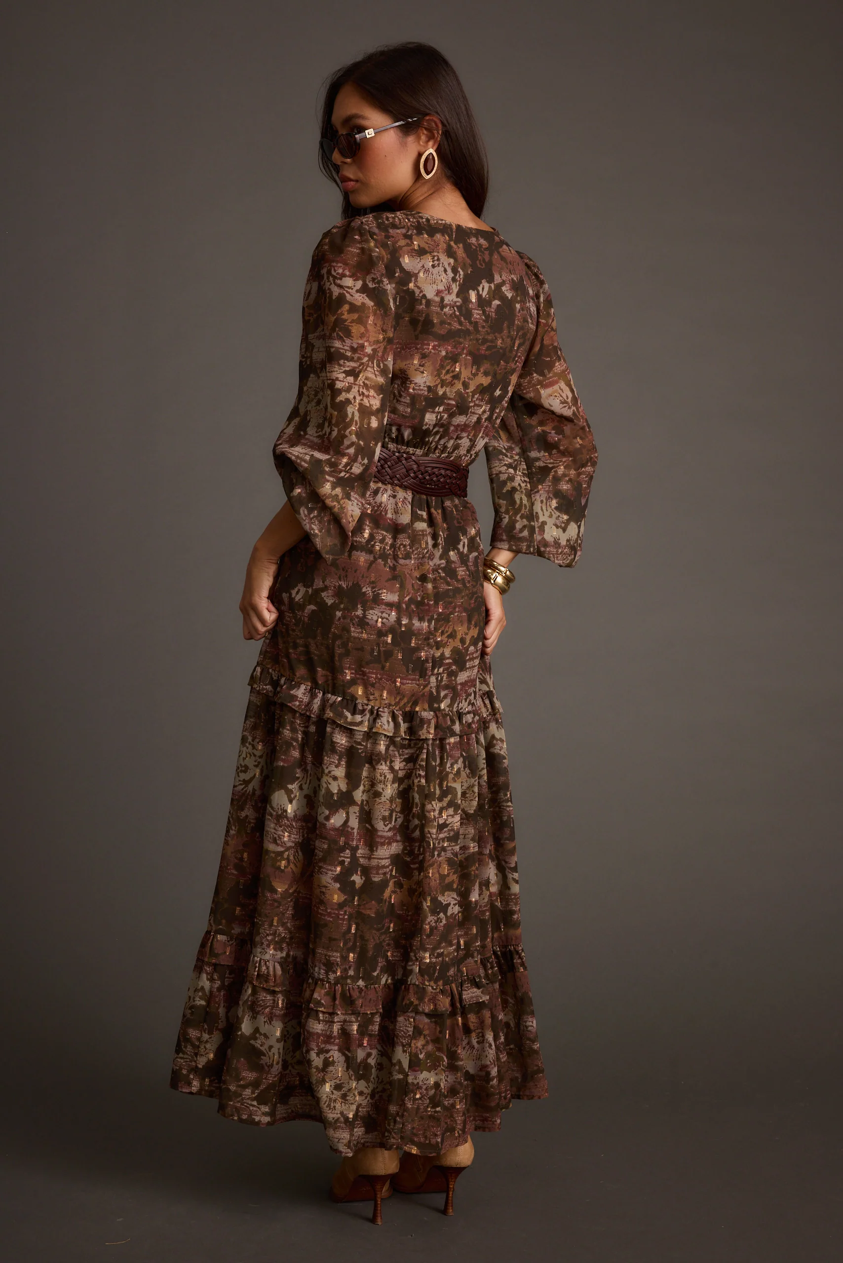 Raindance Floral Long Sleeved Maxi Dress