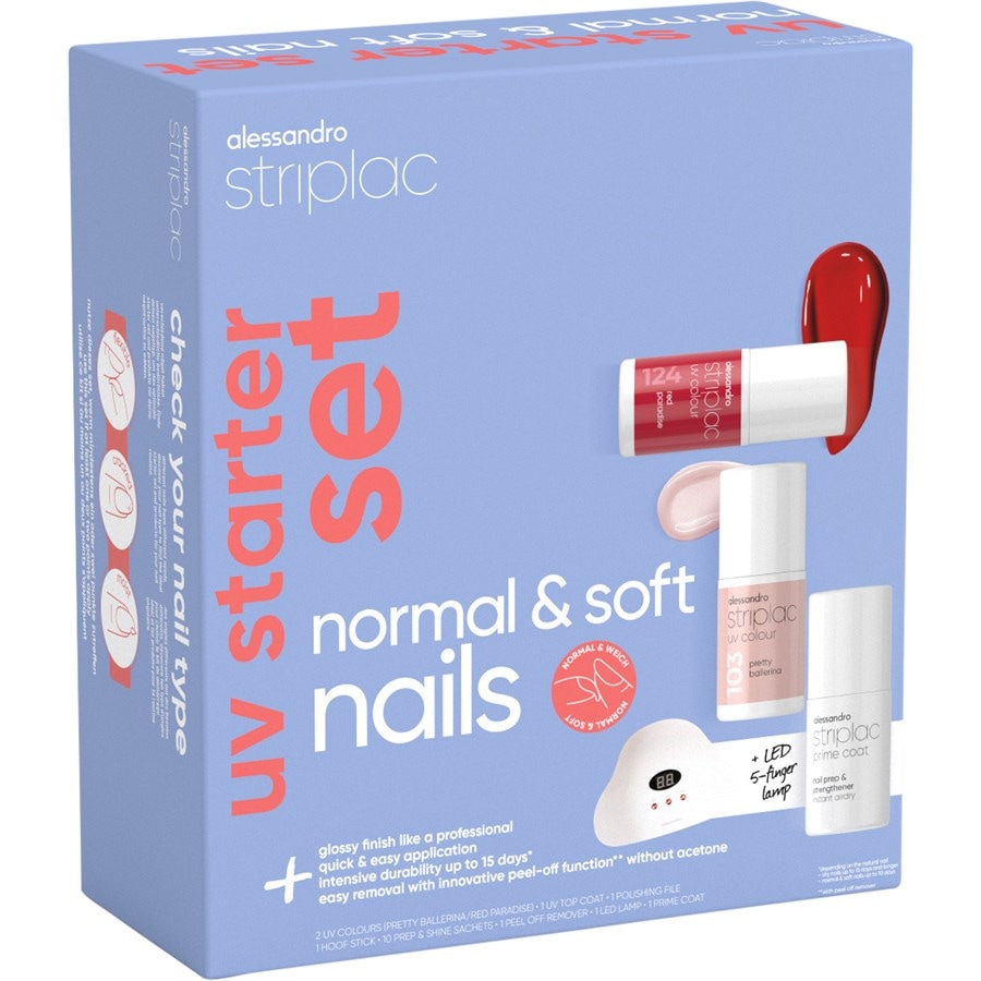Alessandro Striplac UV Colour UV Starter Set Normal & Soft Nails
