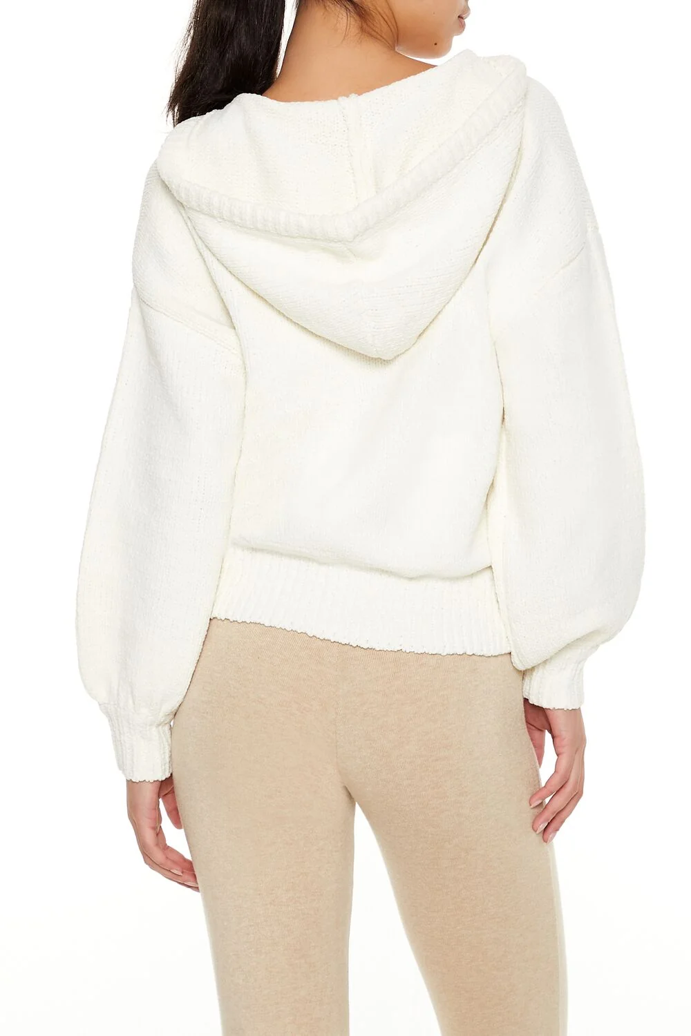 Hooded Drop-Sleeve Sweater