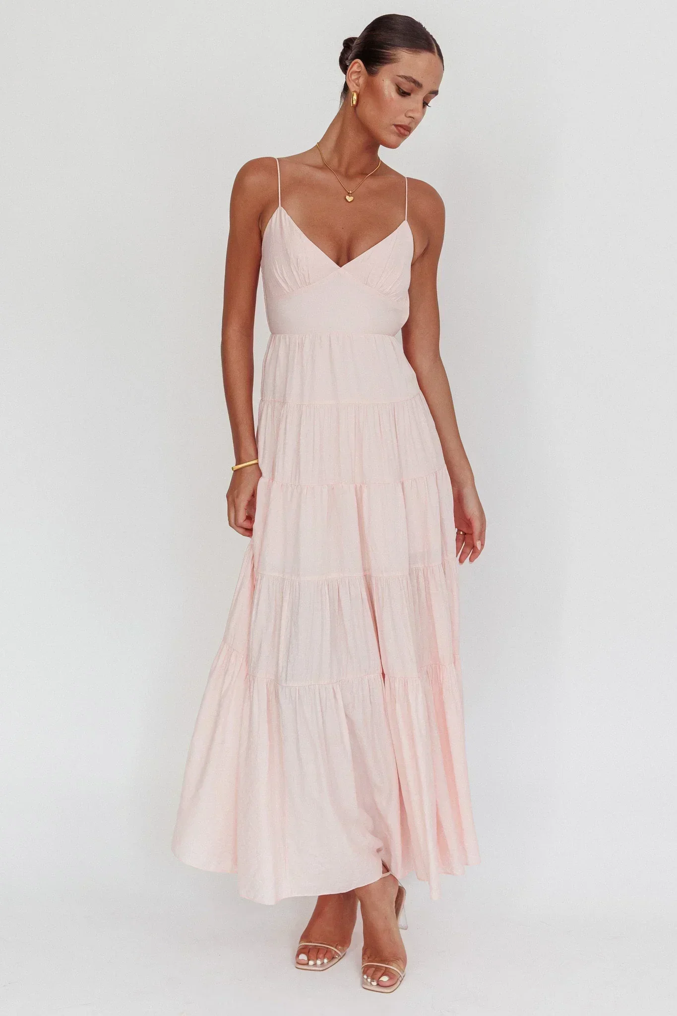 Main Attraction Cami Strap Maxi Dress Blush - luluinthesky
