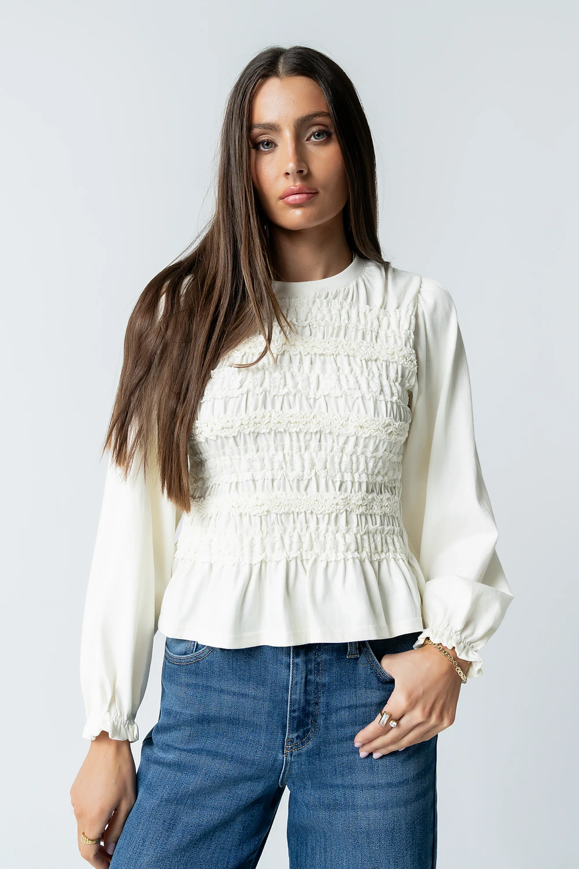 Jodie Shirred Top