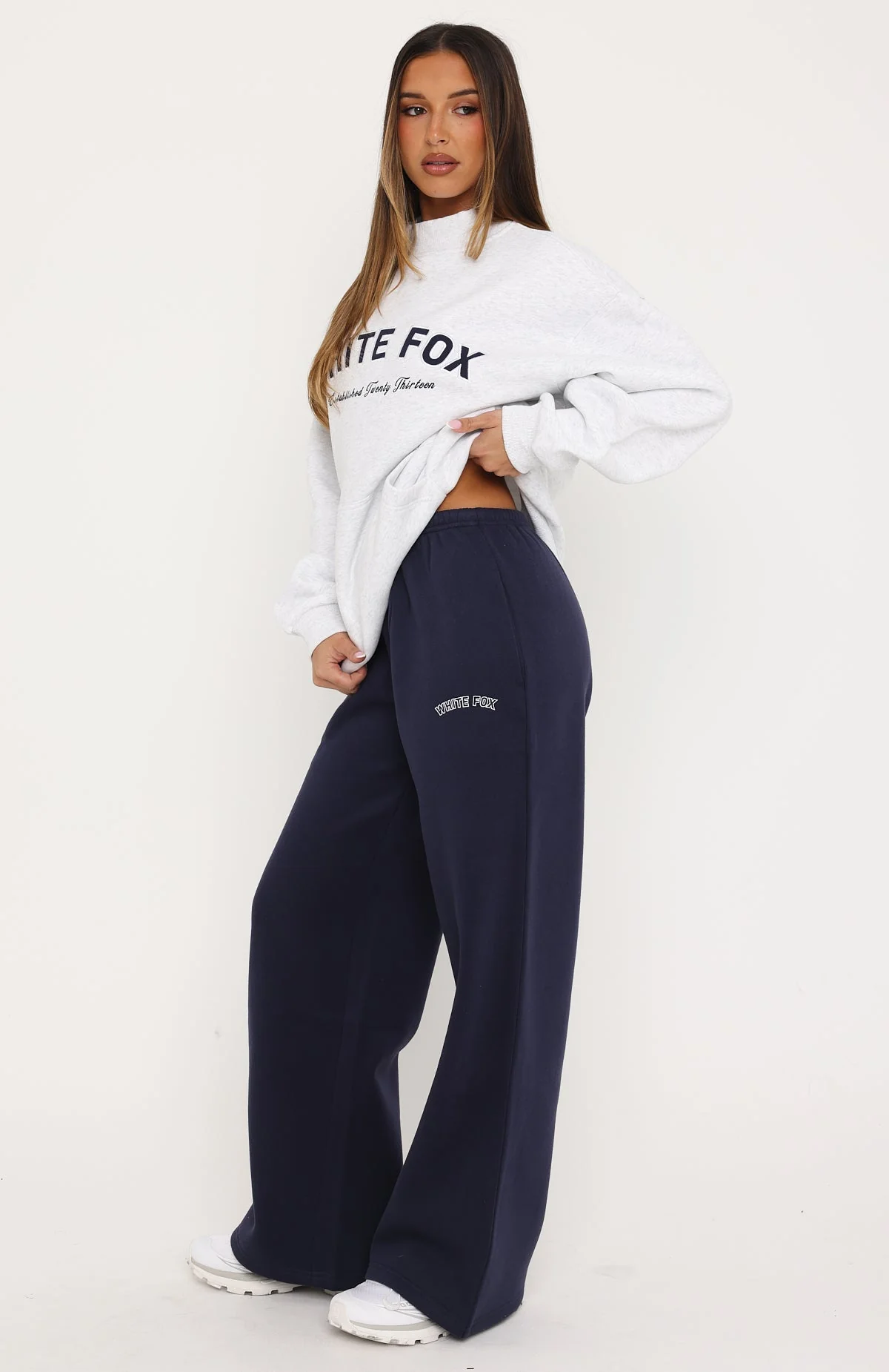 Found It Out Wide Leg Sweatpants Navy
