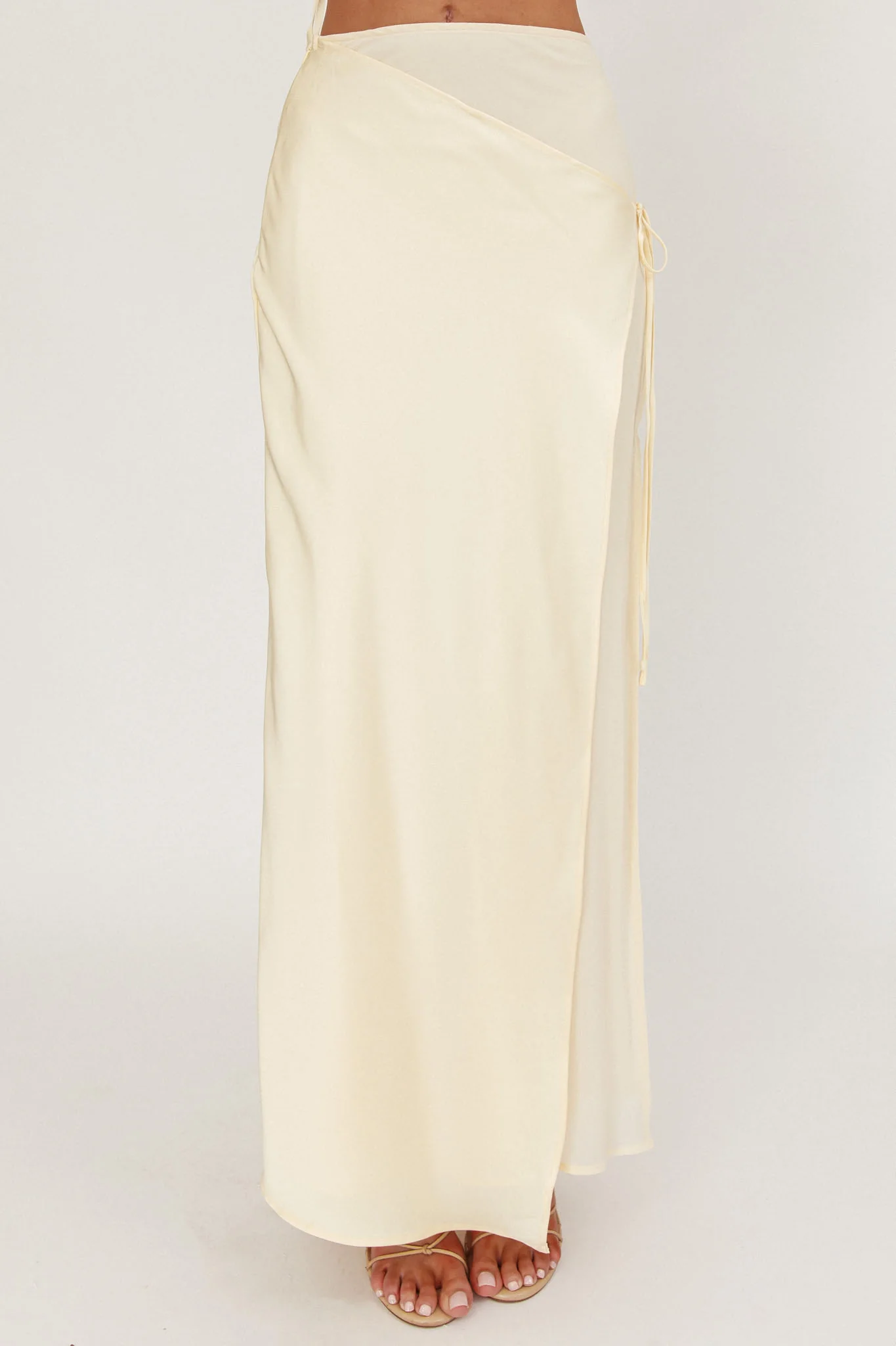 Jerica Wrap Front Maxi Skirt Butter