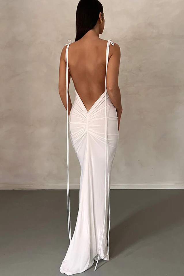 Jiani Slip Backless Gown
