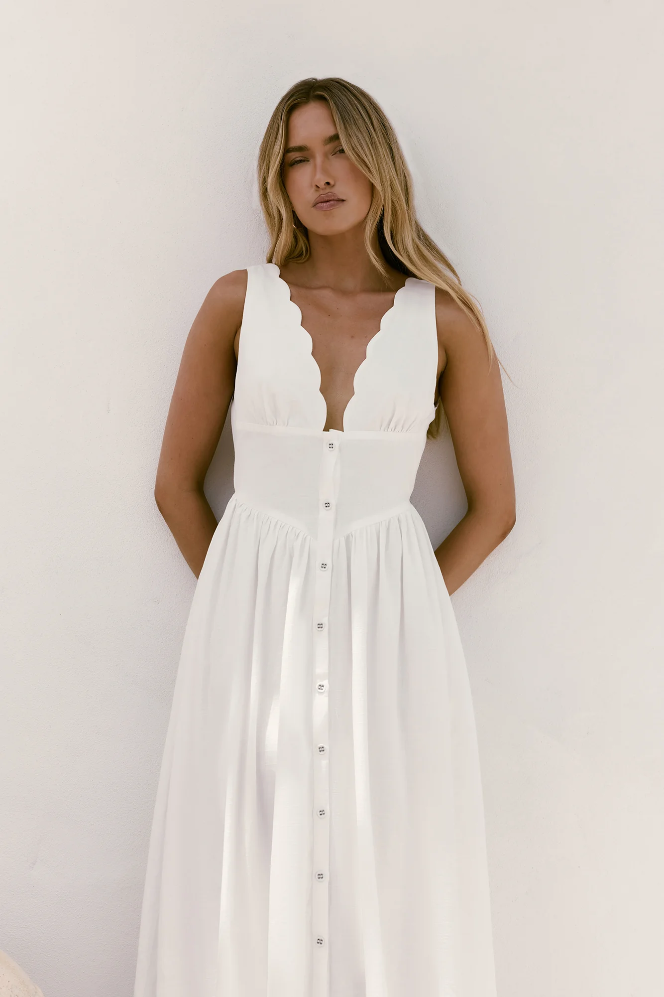 Chasing Daylight Maxi Dress White - luluinthesky