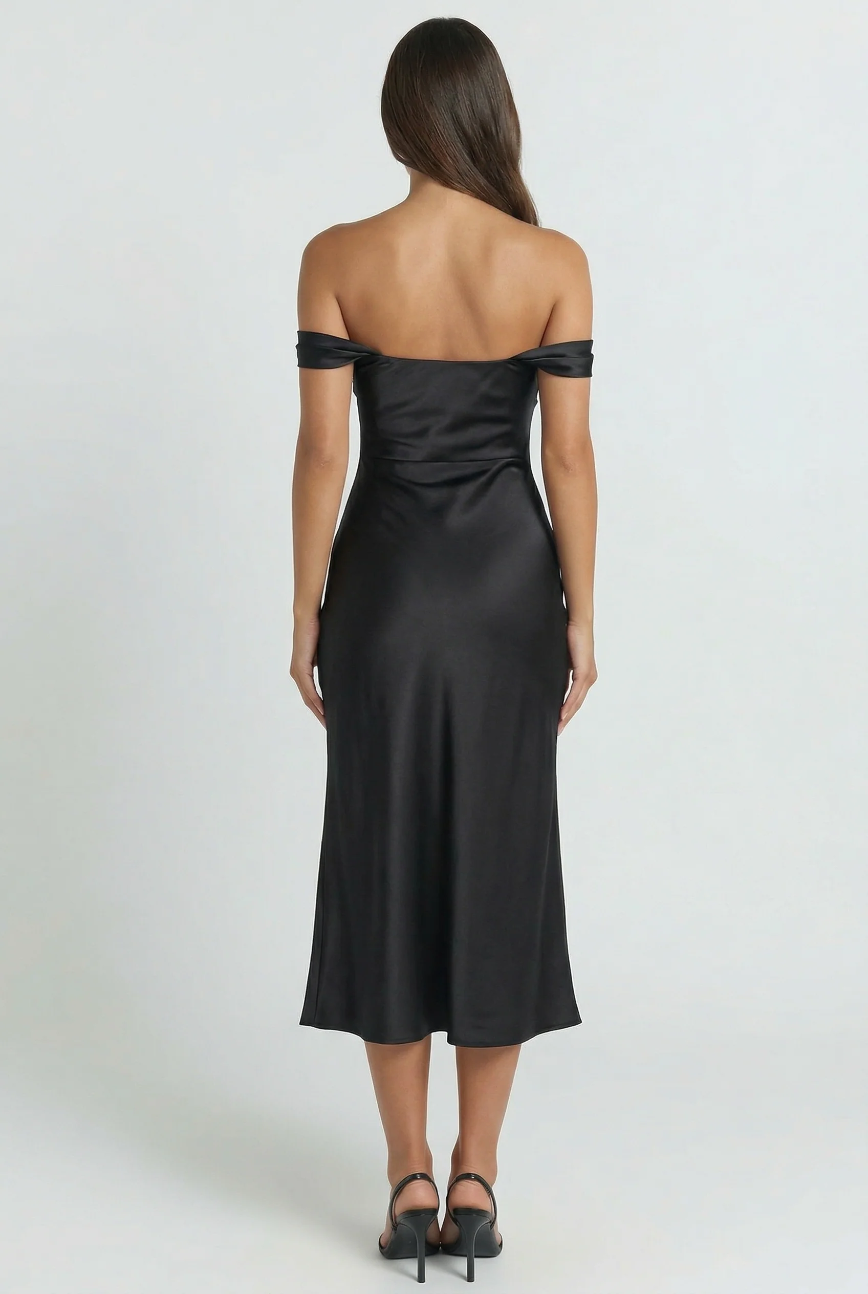 Late Night Satin Midi Dress
