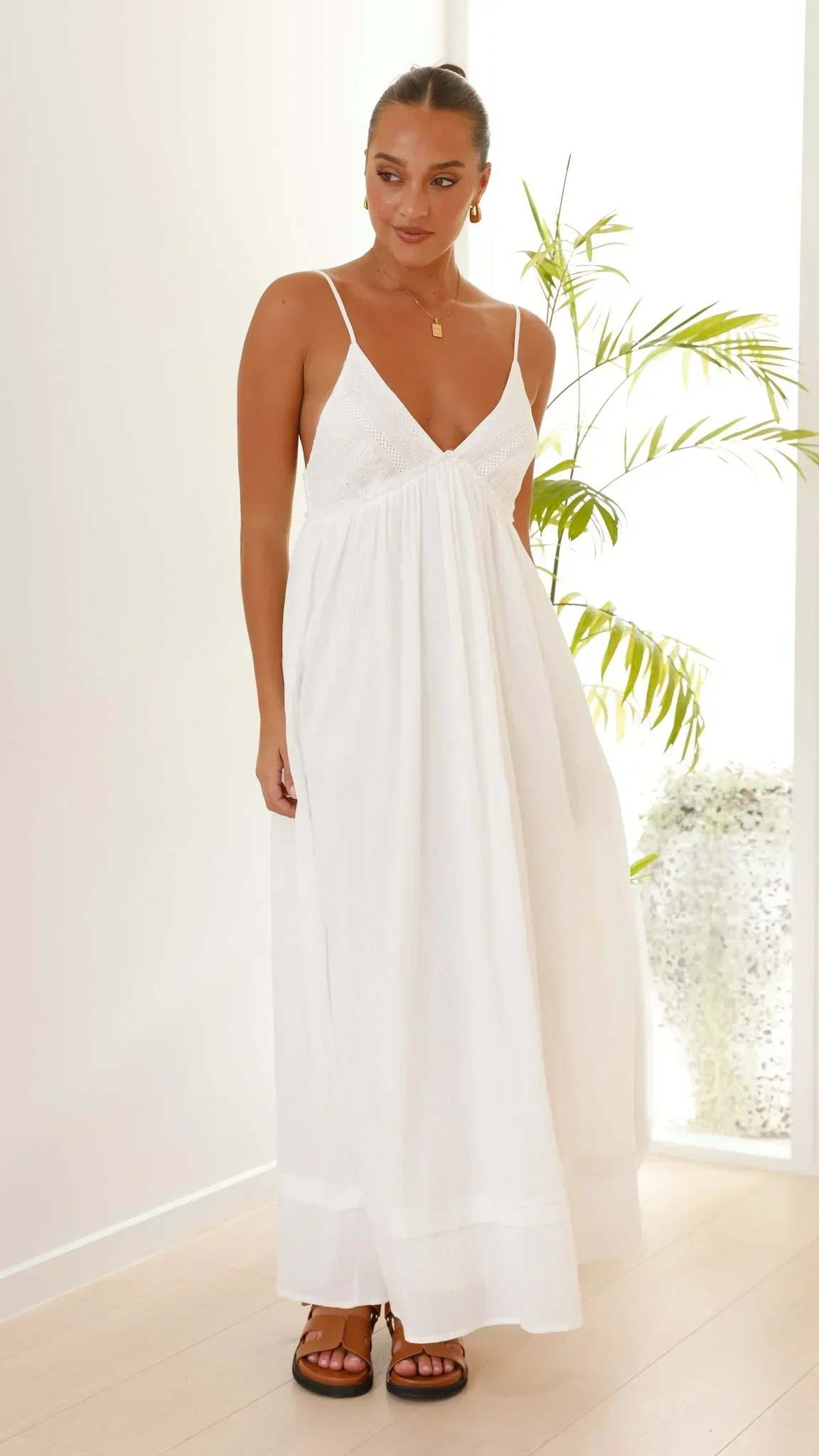 Elouise Maxi Dress - White - luluinthesky