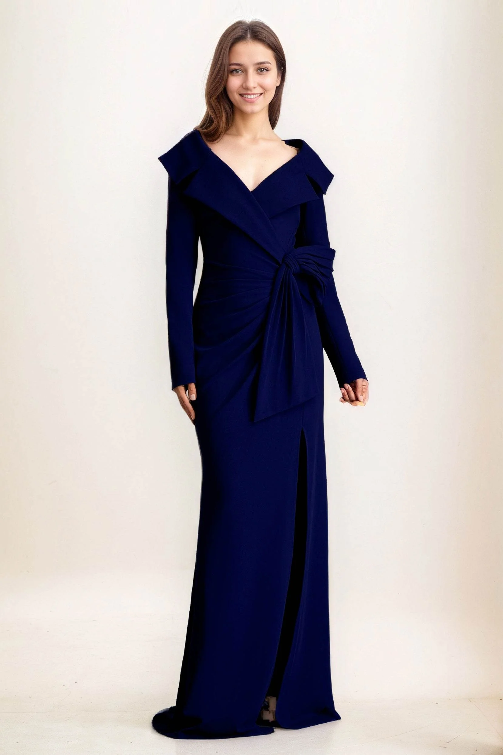 Sheath-Column Maxi Elastic Cloth Wedding Guest Dress CG0283