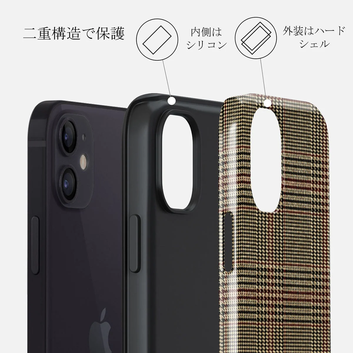 Favorite Coat - Plaid iPhone 12 Mini ケース