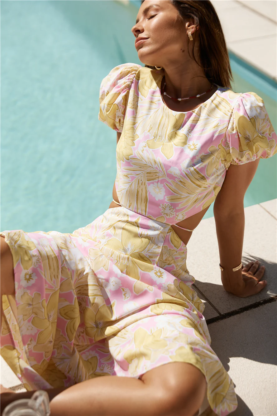 Fruit Punch Maxi Dress Yellow - luluinthesky