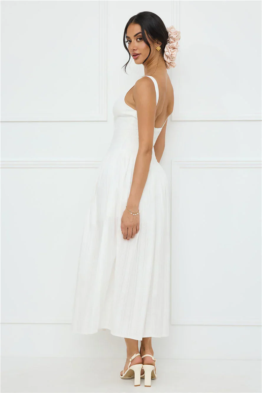 Serene Nights Maxi Dress White - luluinthesky
