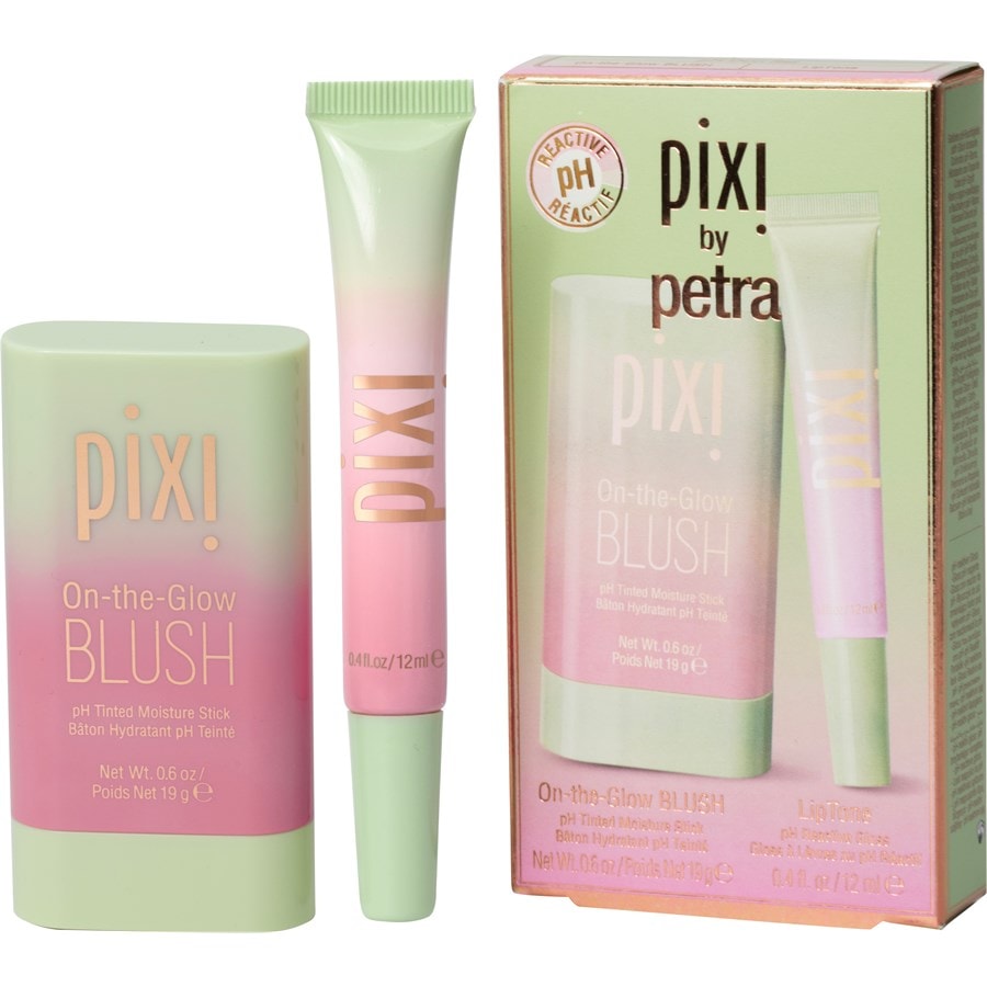 Pixi Makijaż twarzy Zestaw On-The-Glow PH Reactive Rouge & Lipgloss