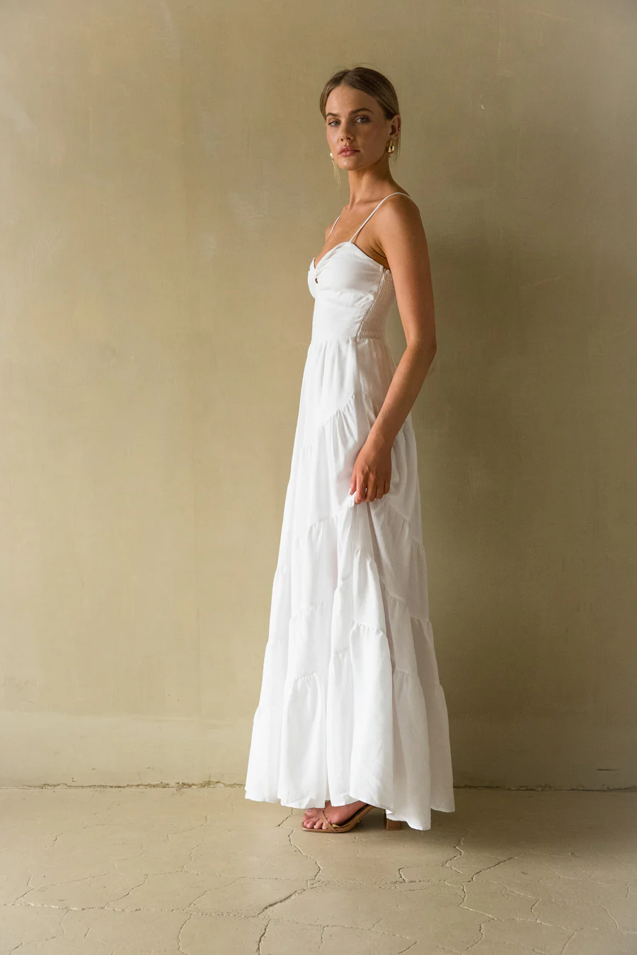 Donna Twist Front Maxi Dress - luluinthesky