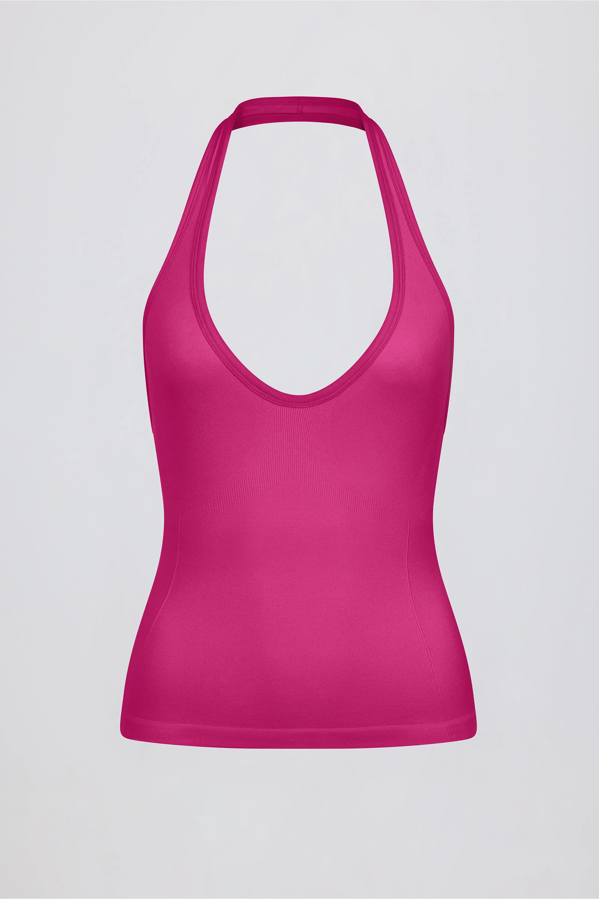 Define Luxe Halterneck Tank Top in Berry