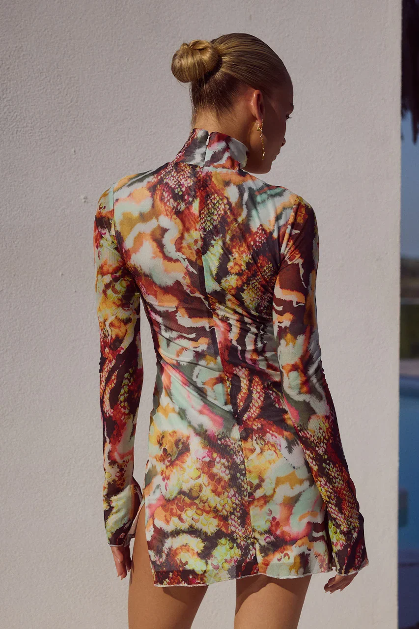 JORDI MINI DRESS - SONARA PRINT