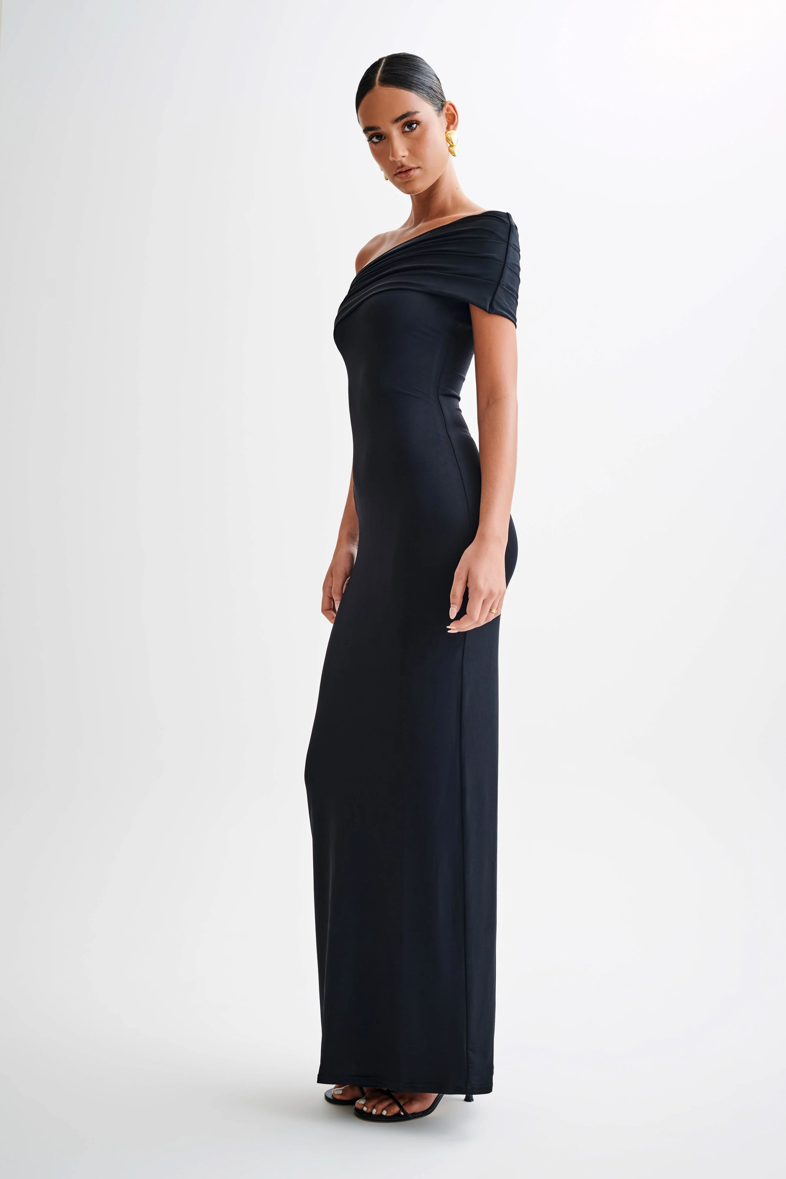 Cassandra-Off-Shoulder-Slinky-Maxi-Dress-Black