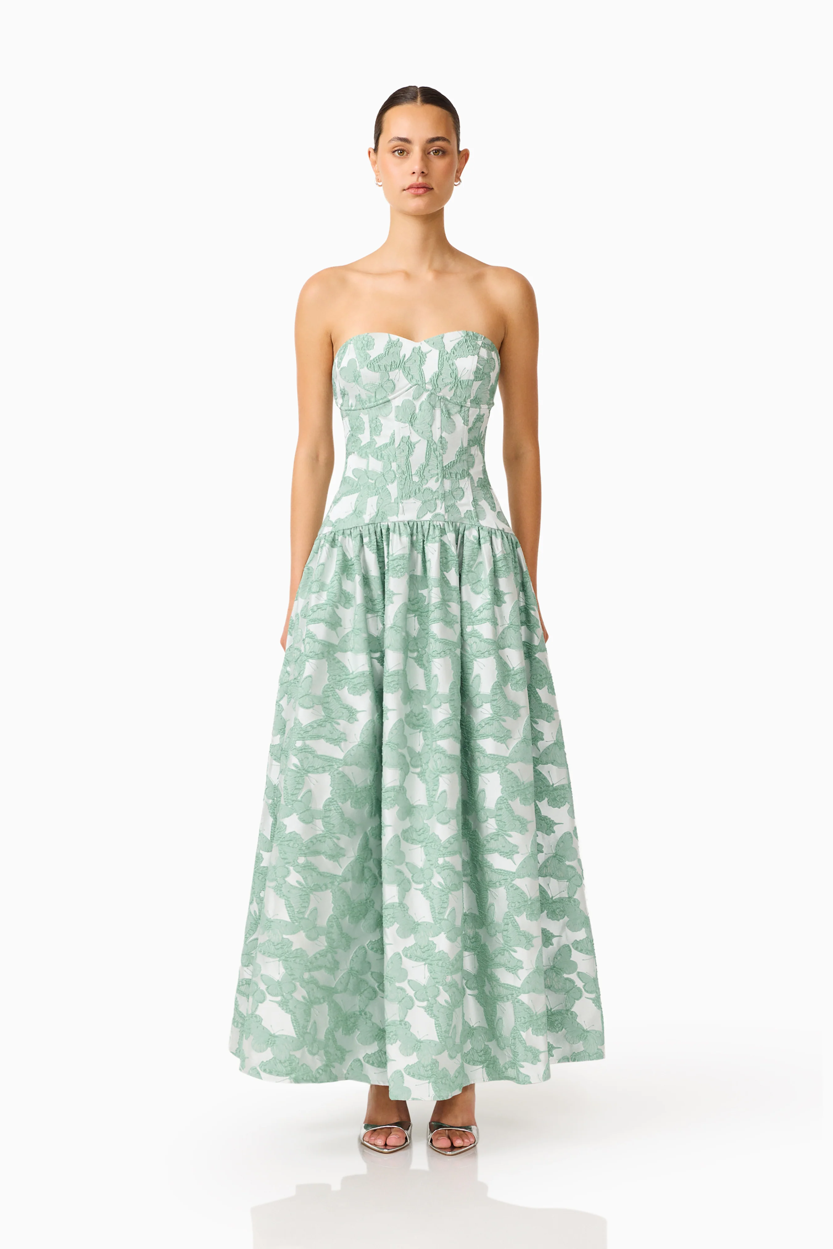Lisette Sweetheart Gown in Sea Green