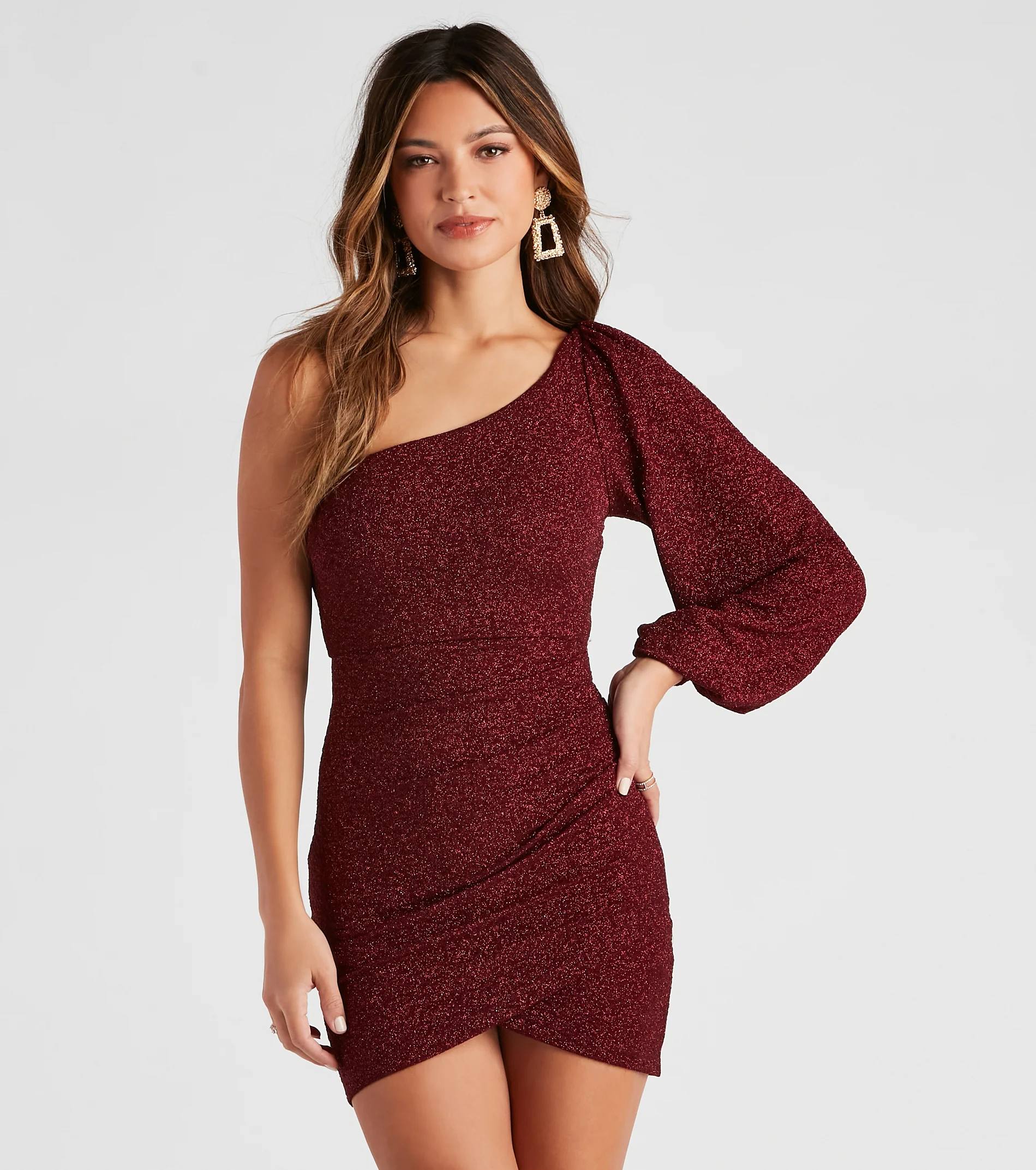 Chic Glam Moment Glitter Knit Mini Dress