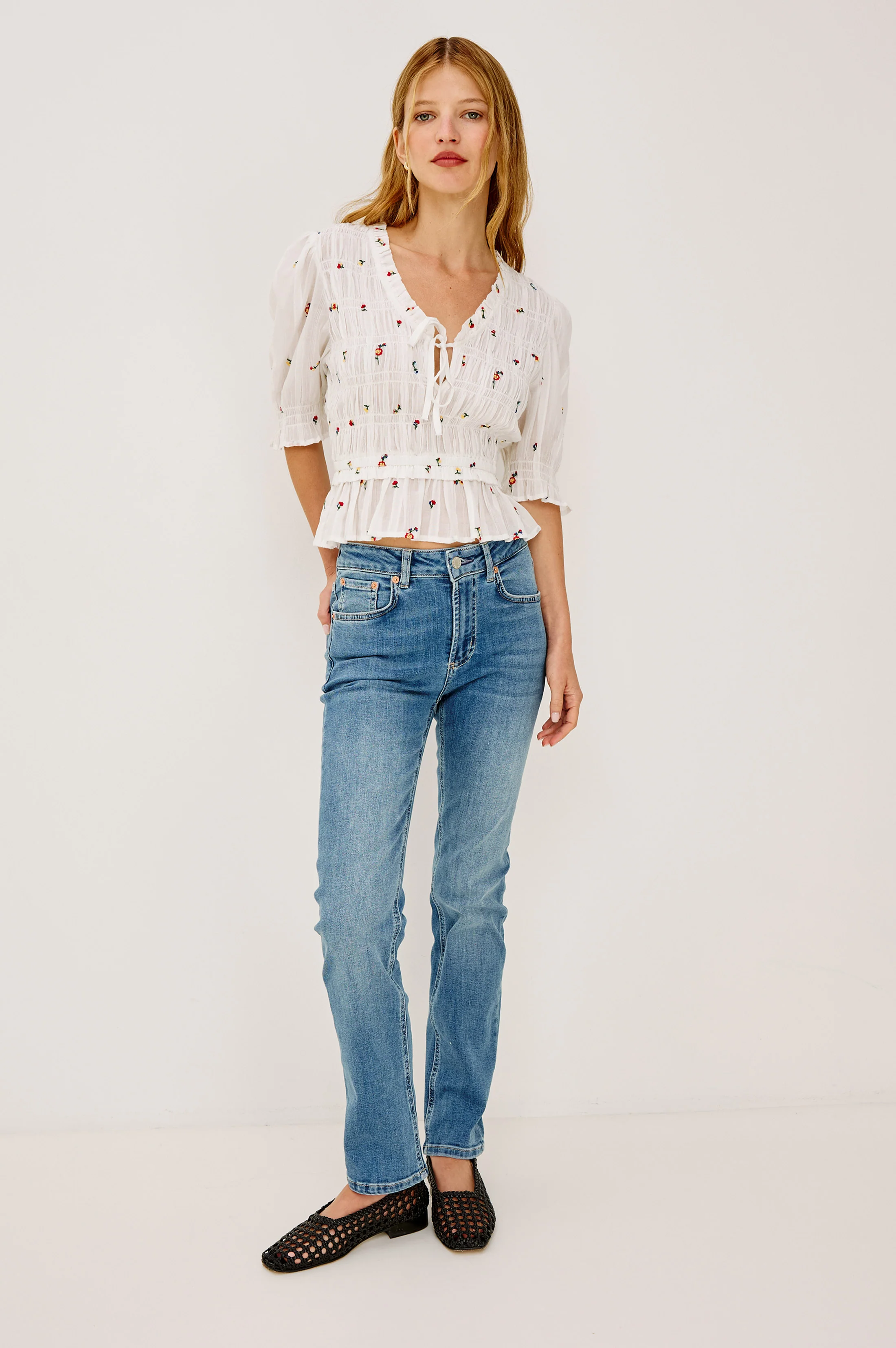 Fontaine Top - Wildflowers Embroidery
