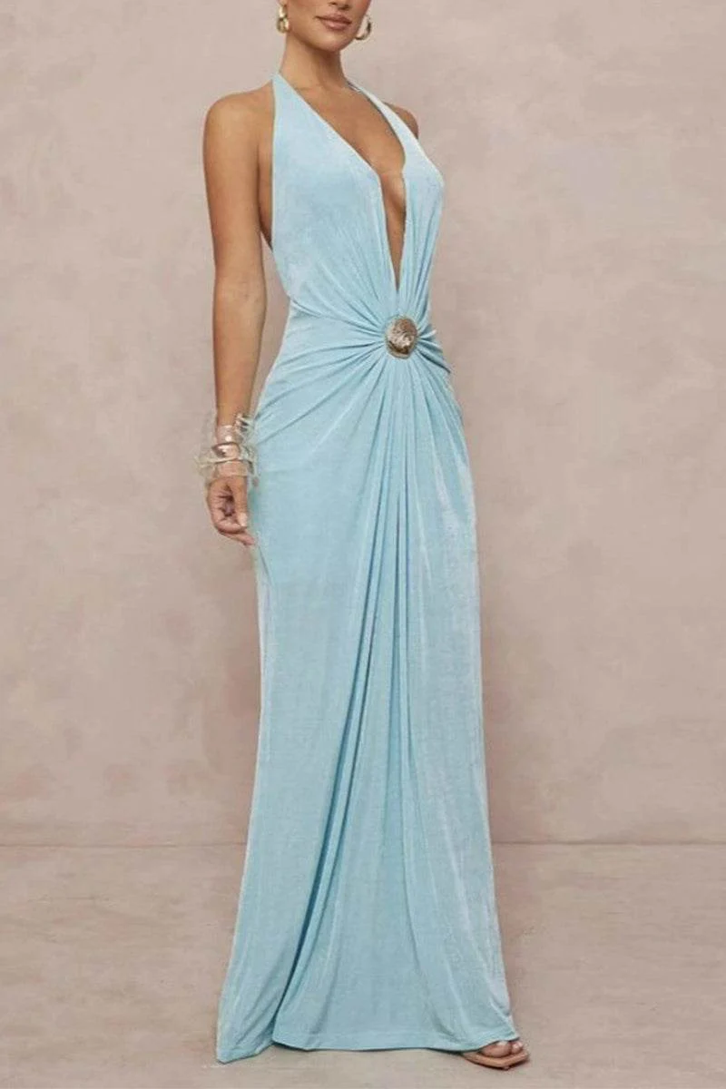 Sheath-Column Maxi Velvet Dress 968509309151