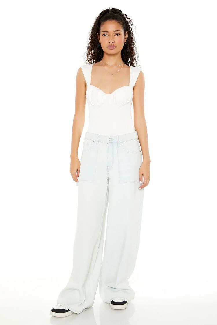 Ruched Sweetheart Bodysuit