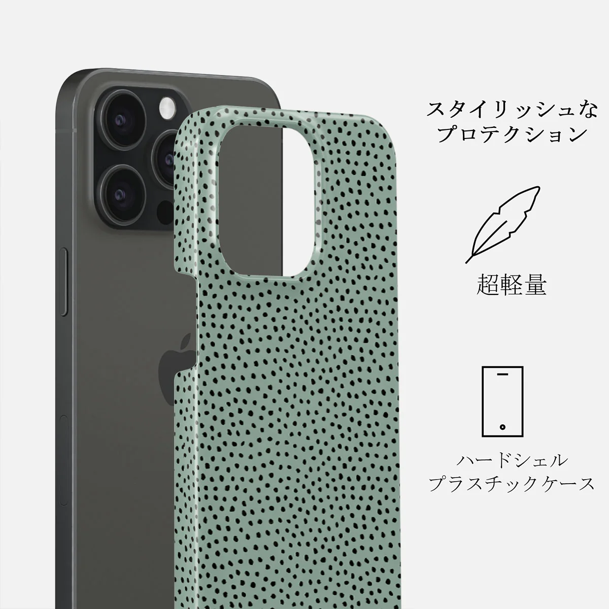 Mint Gelato - Dots iPhone 15 Pro Max ケース