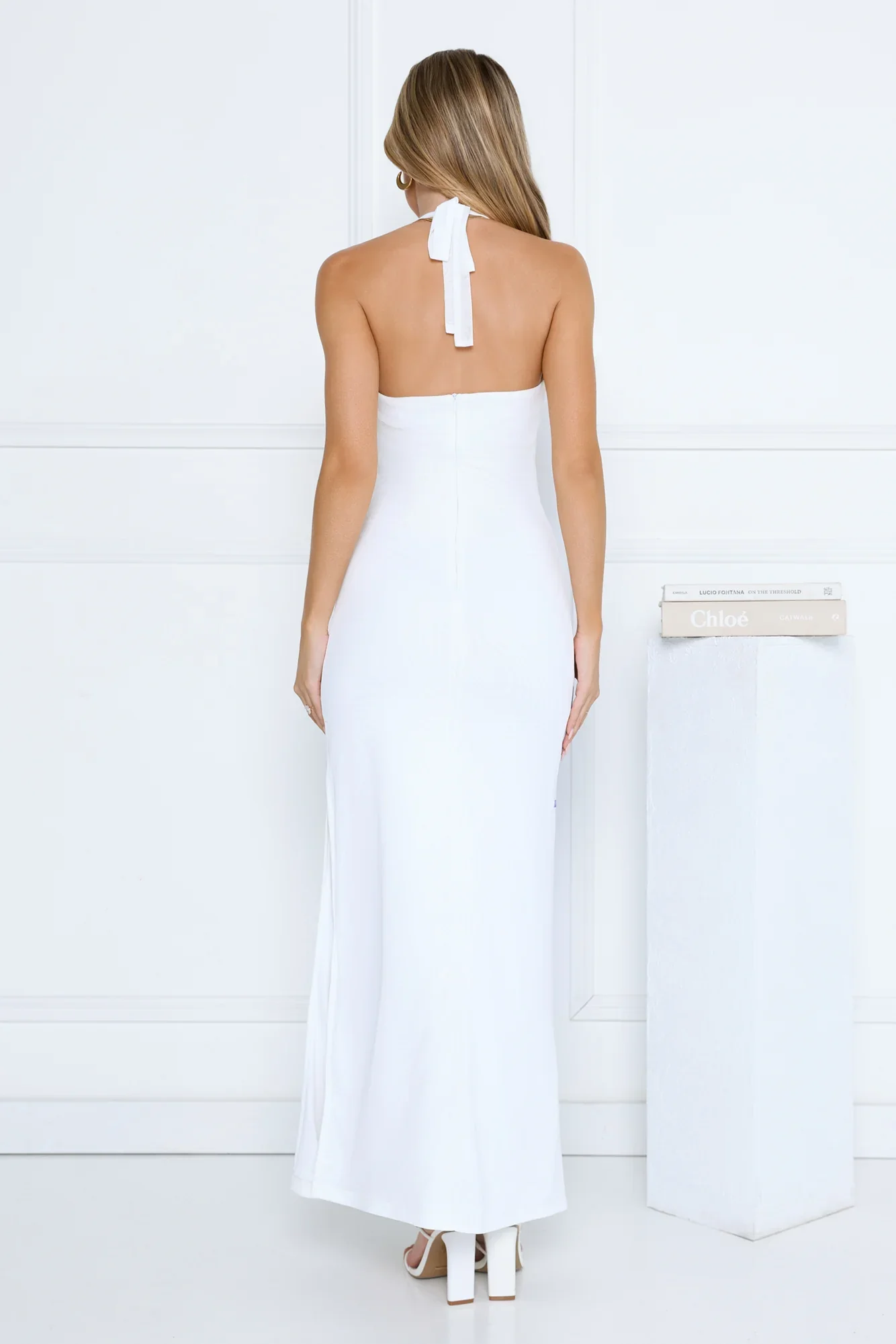 Dear Dahlia Maxi Dress White - luluinthesky