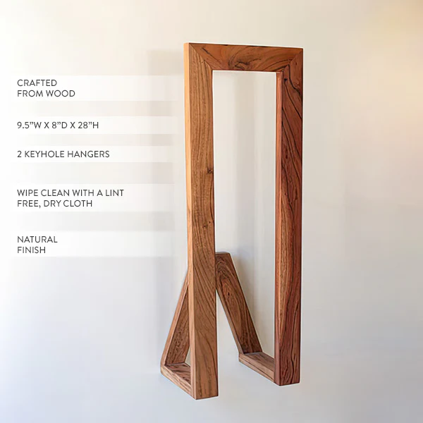 Rustic Wooden Wall Towel Rack