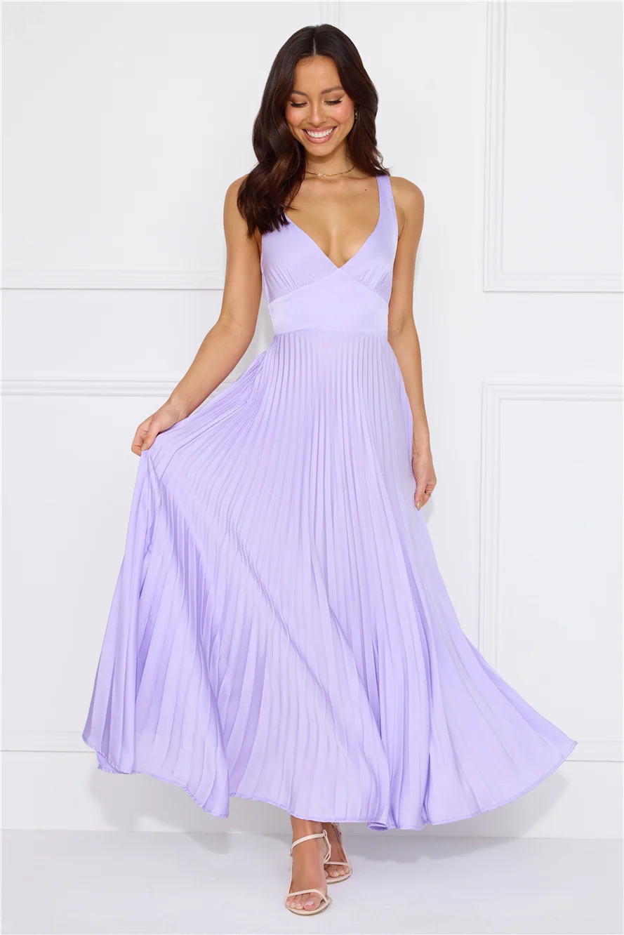 Dazzling Opulence Maxi Dress Lilac