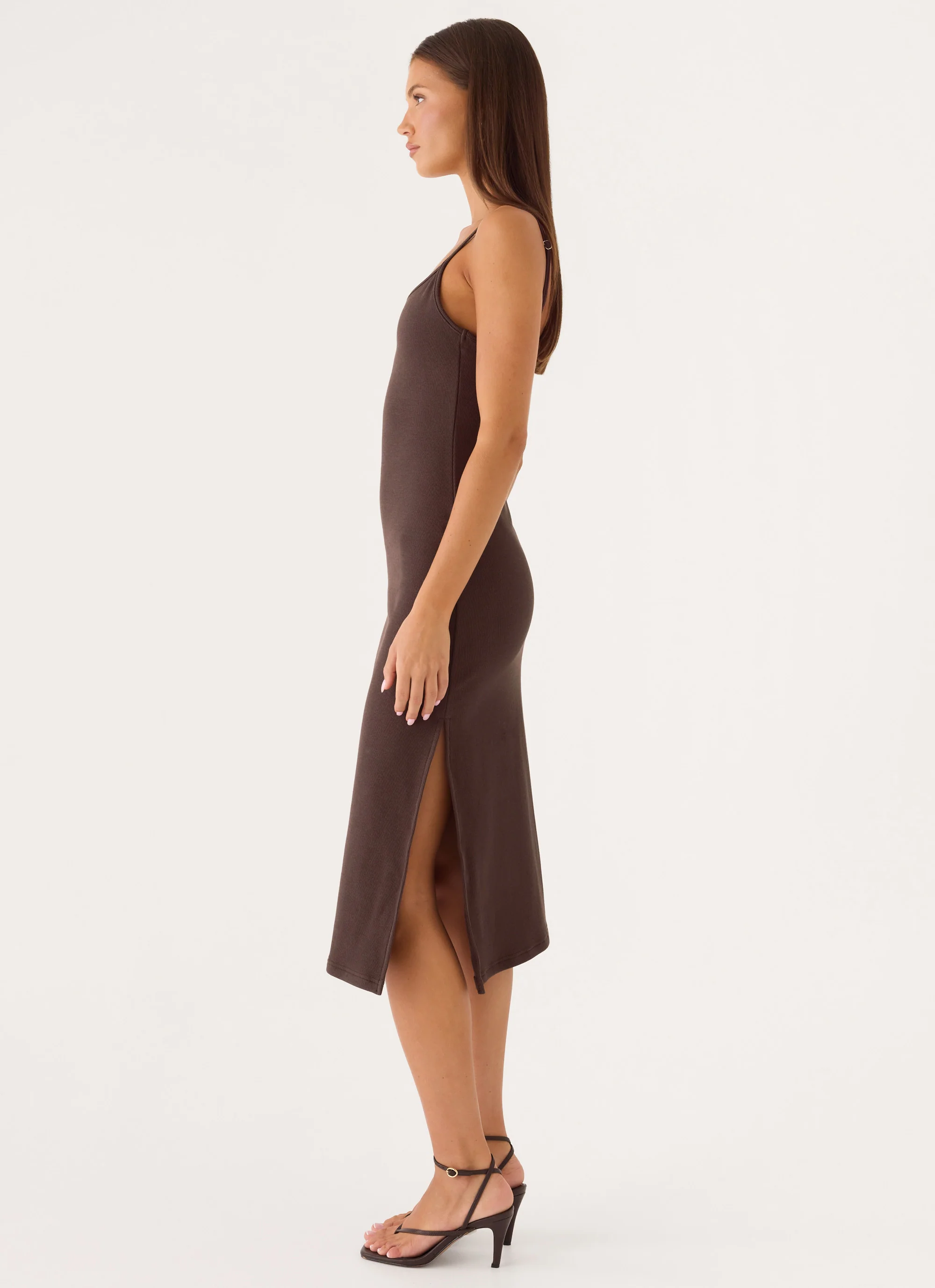 Between Tasks Midi Dress - Chocolate Fudge