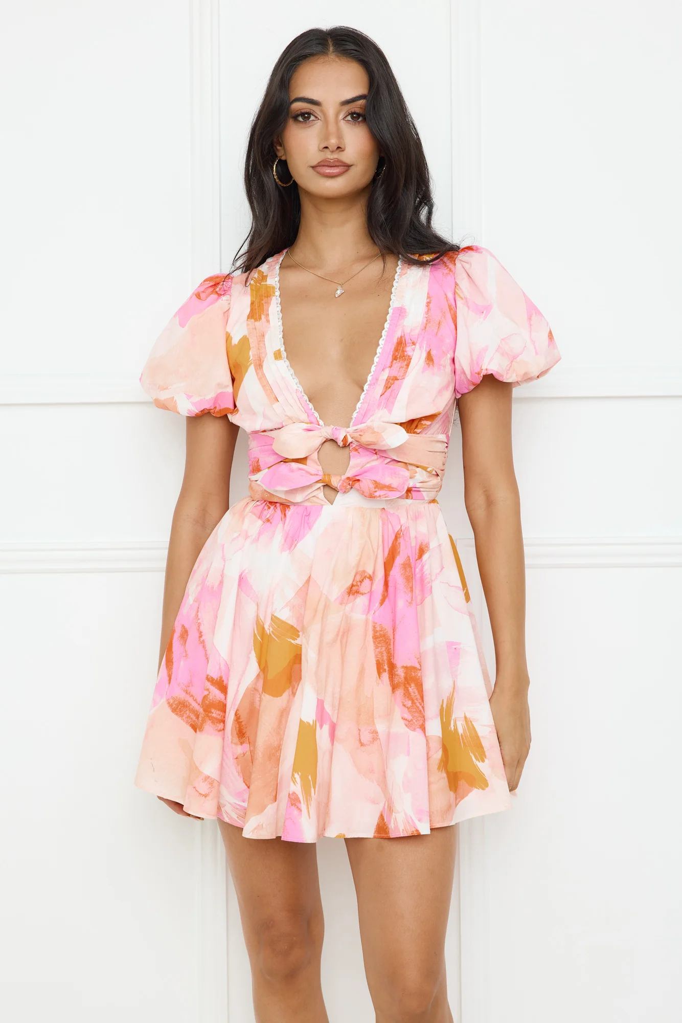 Cherry Bombshell Mini Dress Pink