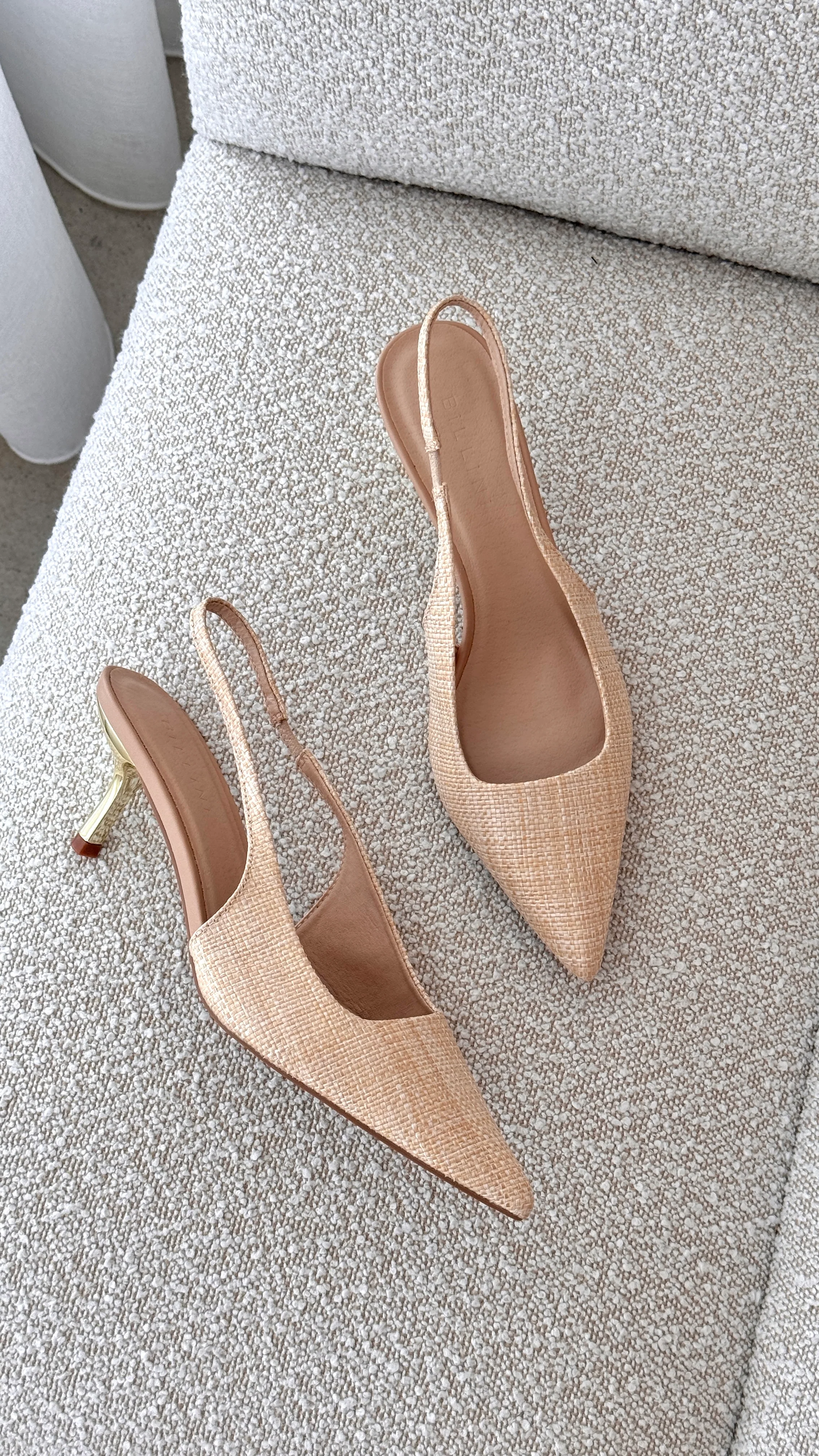 Gemima Heel - Natural Raffia