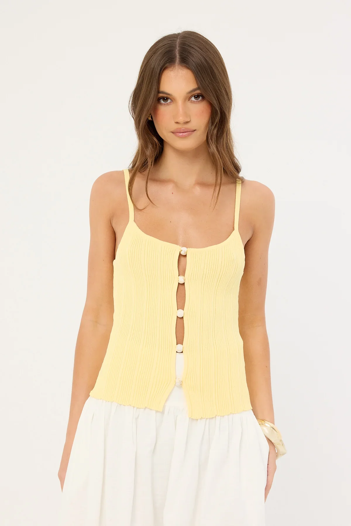 Sndys The Label Odessa Knit Tank Top Pollen