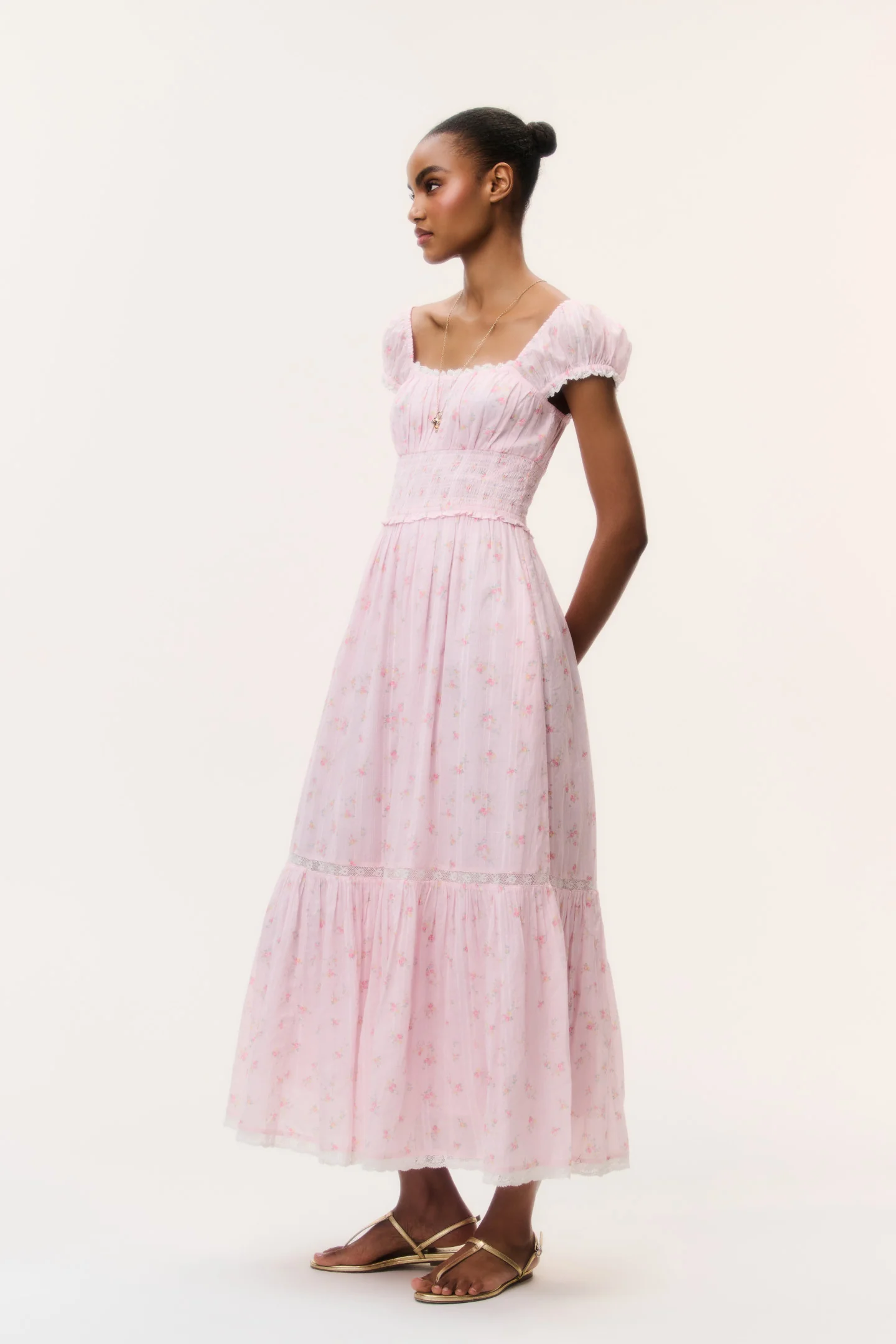 Lyssara Floral Cotton Maxi Dress