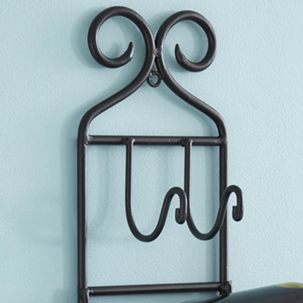 Wrought Iron Wall Mounted Towel Rack