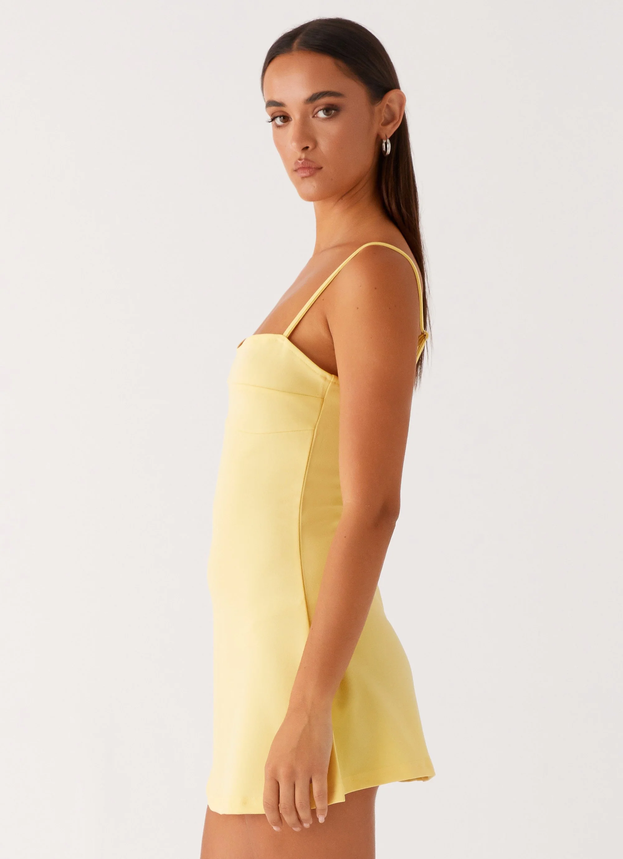 Cindy Mini Dress - Yellow - luluinthesky
