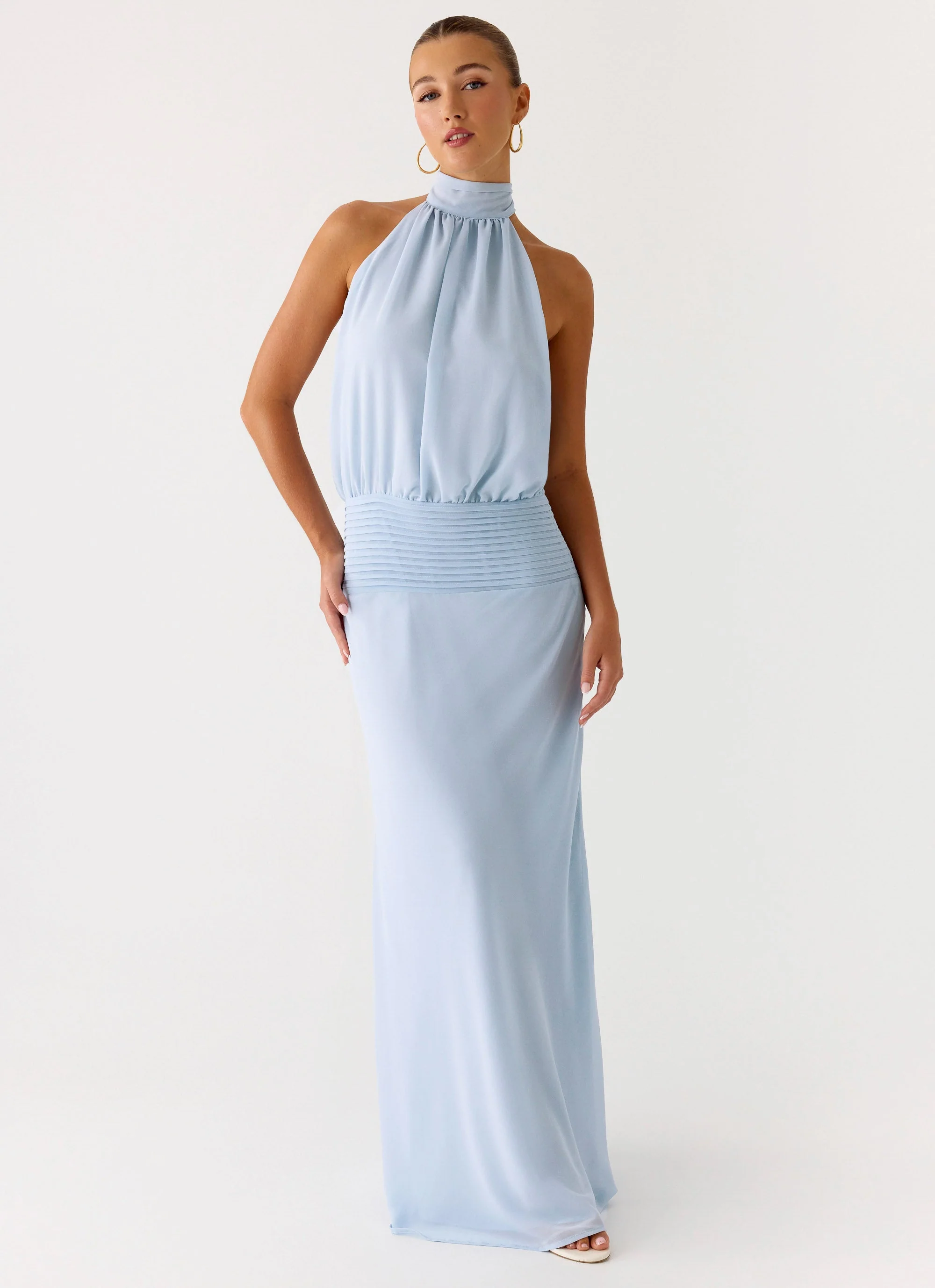 Lalia Maxi Dress - Pale Blue - luluinthesky