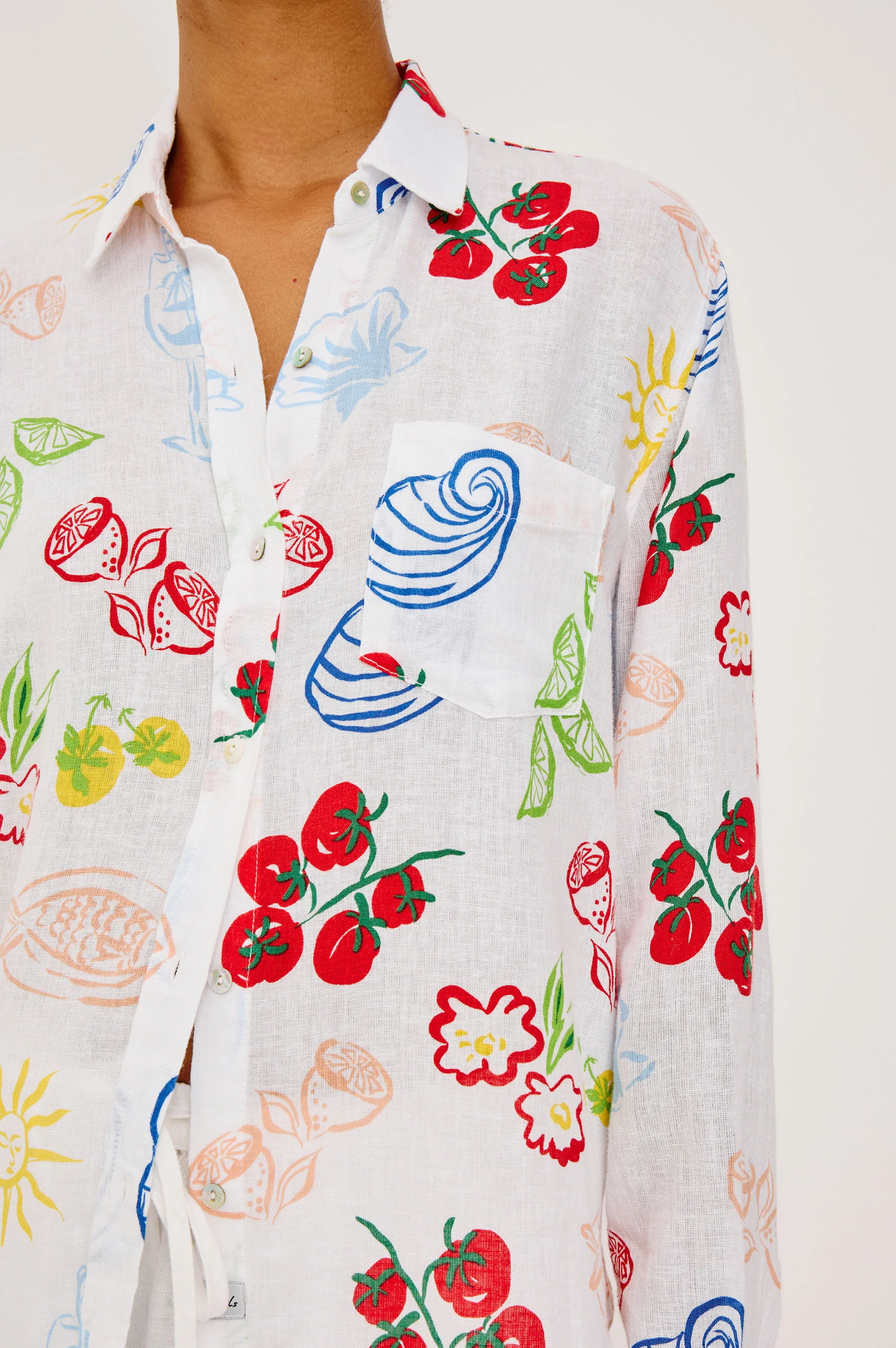 Rails X Giadzy Charli Shirt - White Antipasti