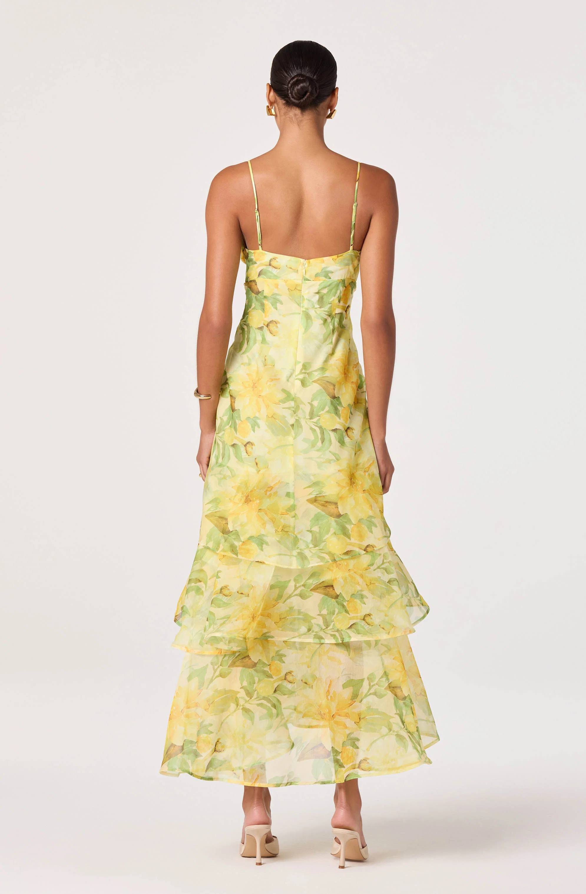 Alison Floral Tiered Drop-Waist Maxi Dress