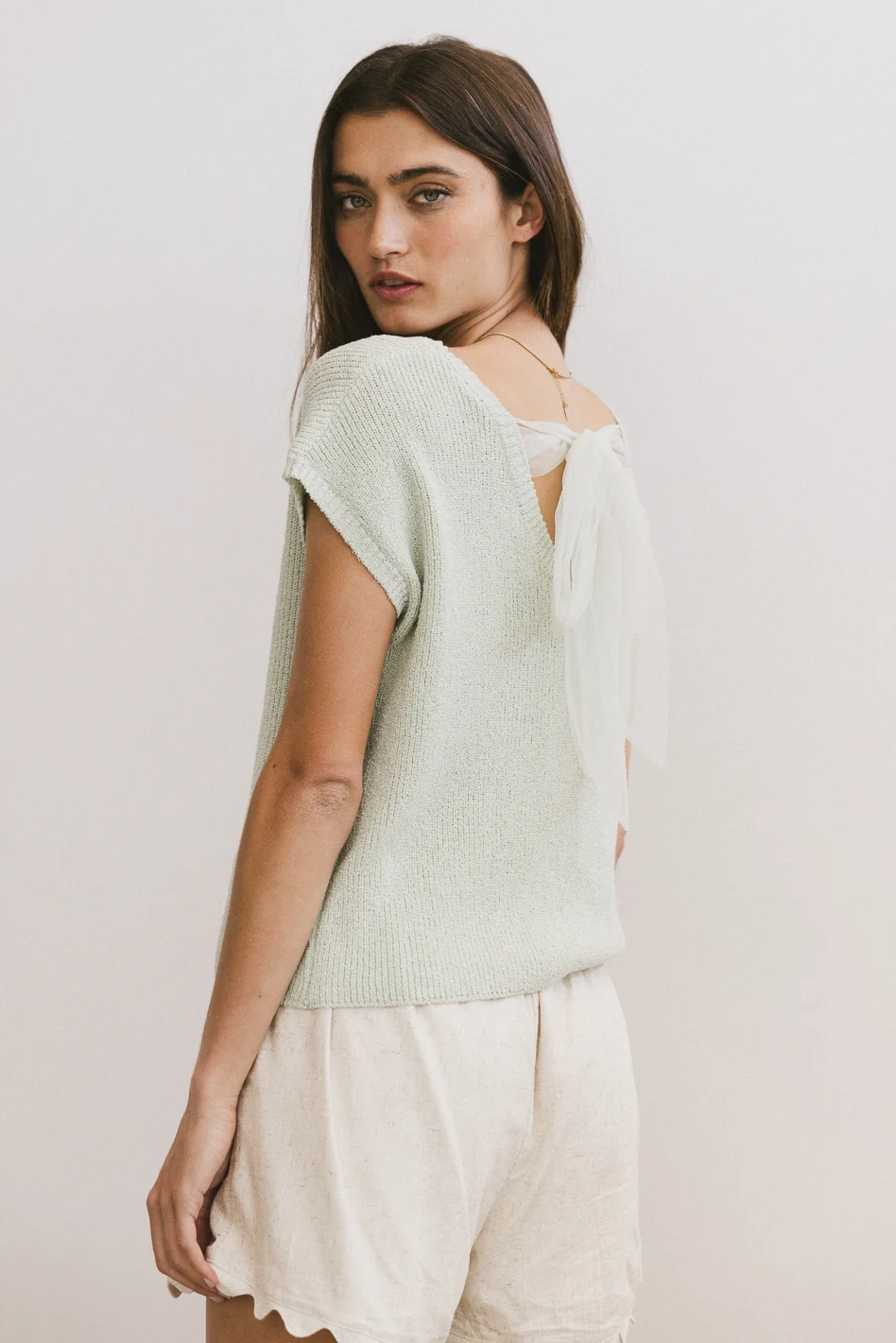 Amy Knit Top in Sage - FINAL SALE