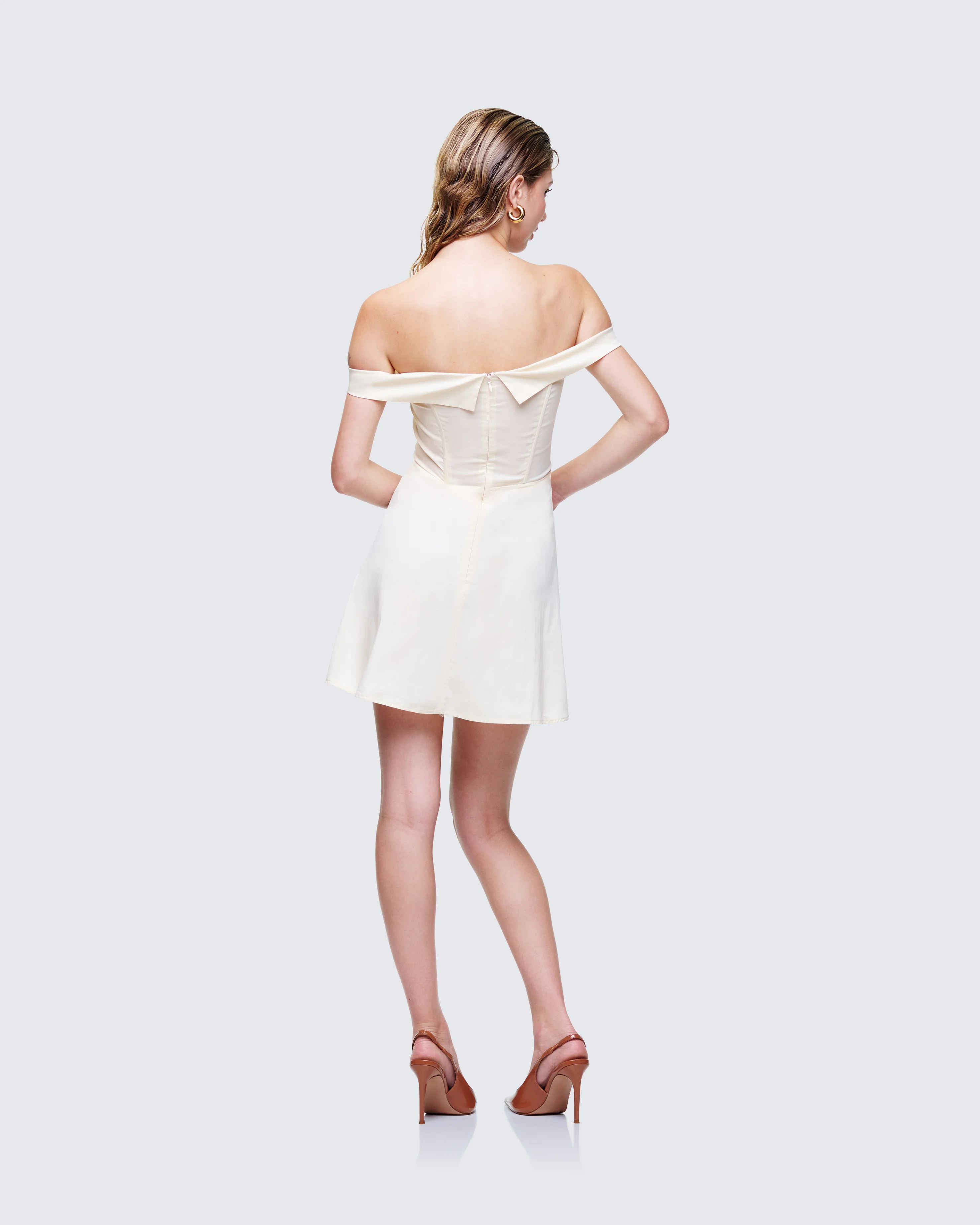 Nula Yellow Embroidered Mini Dress