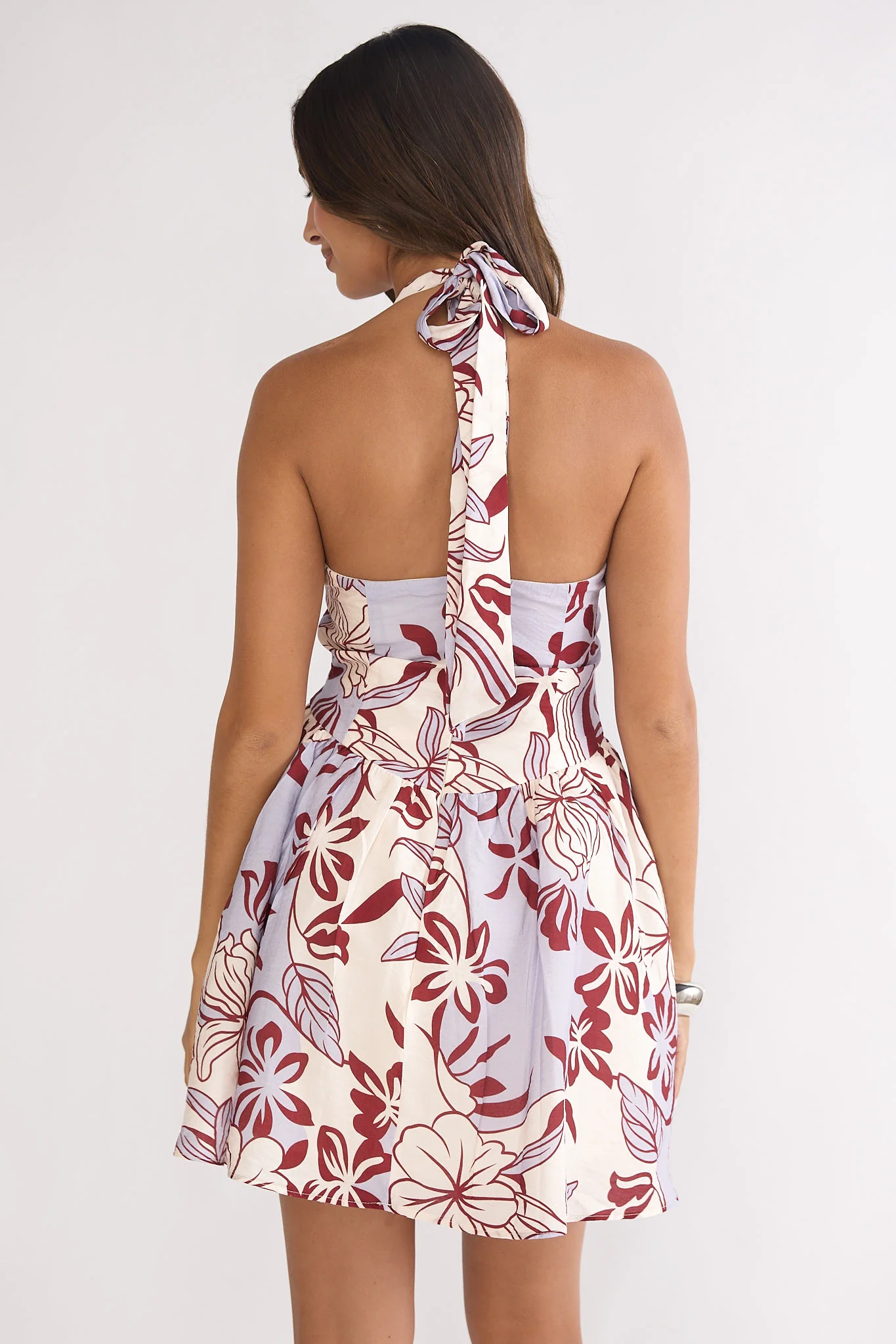 El Corazon Halterneck Mini Dress Blue - luluinthesky