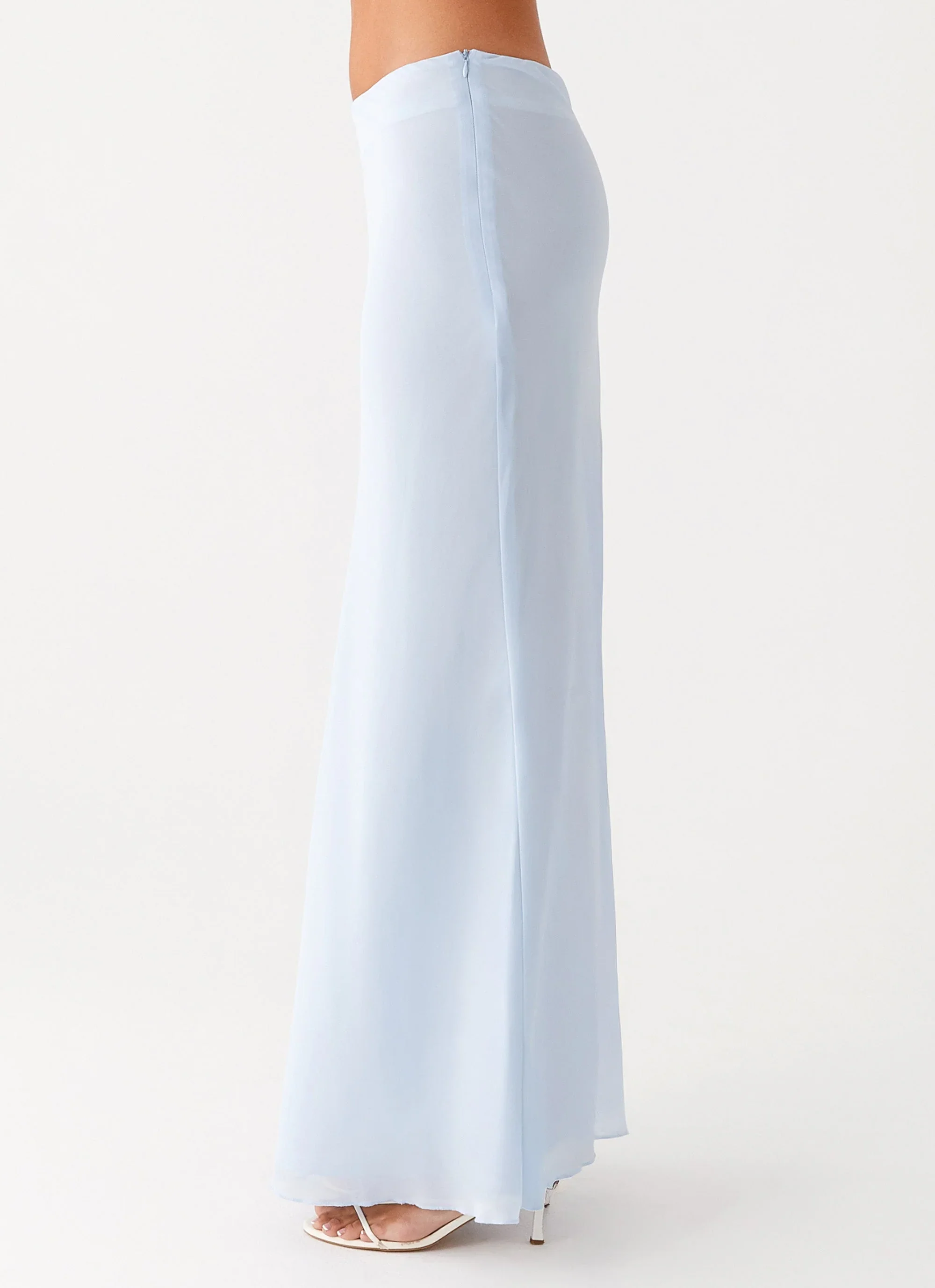 Michaella Chiffon Maxi Skirt - Blue